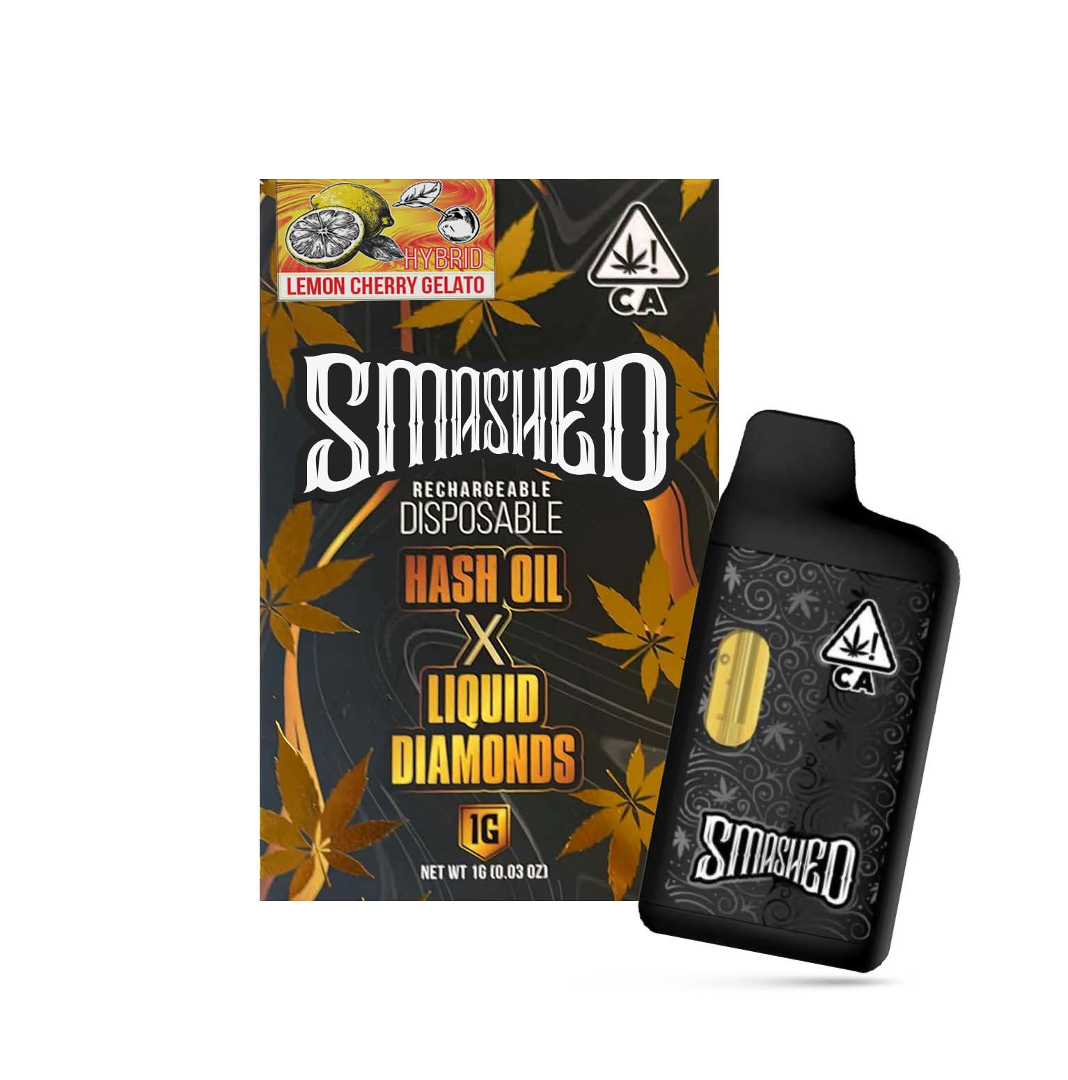 Smashed - Hash Oil x Liquid Diamonds - 1 Gram - Lemon Cherry Gelato - Hybrid