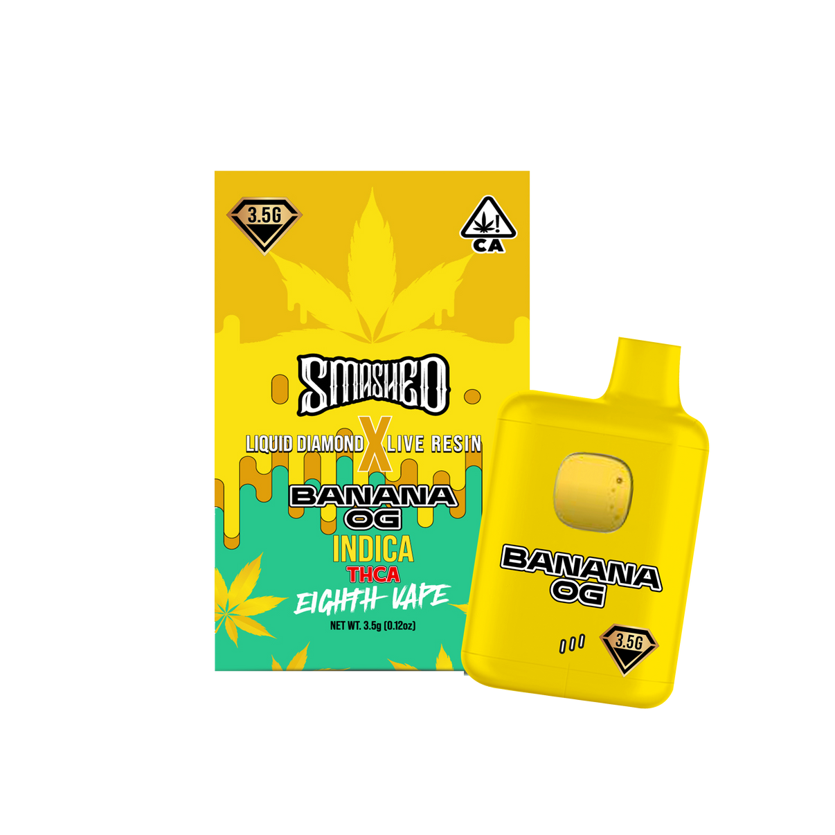 Smashed - Disposable 8th Vape Pen - 3.5 Grams - Banana OG