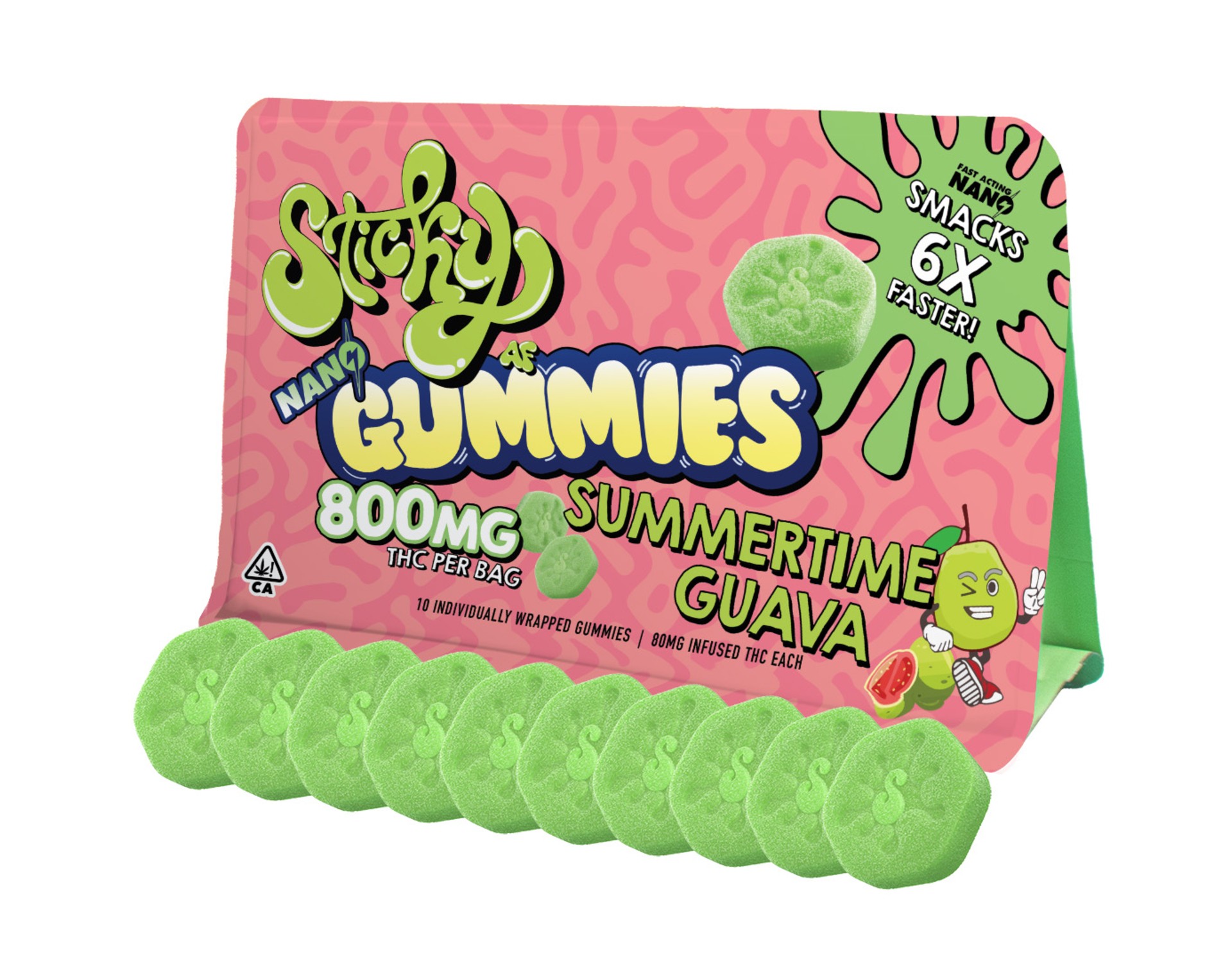 StickyAF - Nano Gummies - 2000mg - Summertime Guava