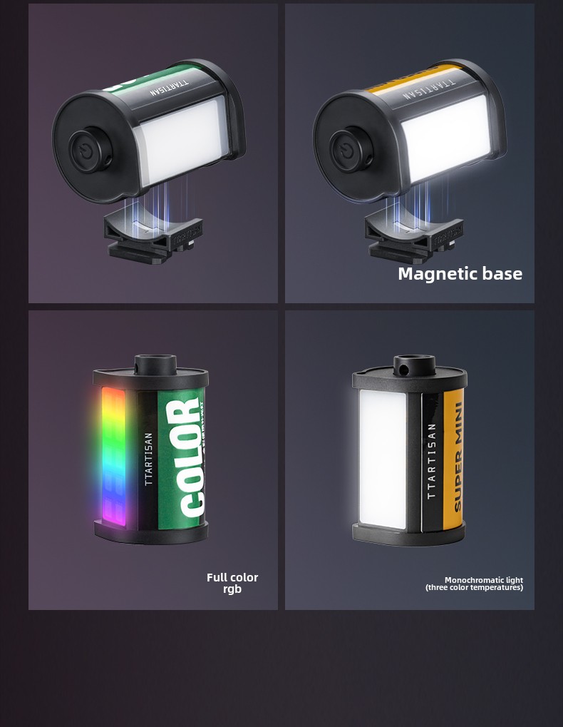 Film-shaped RGB fill light