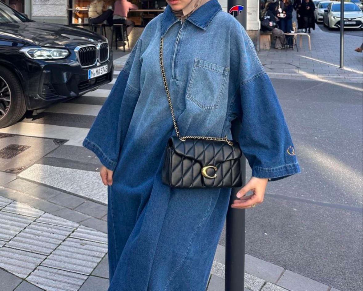 Robe longue en jeans