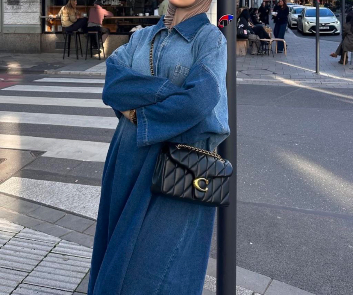 Robe longue en jeans 