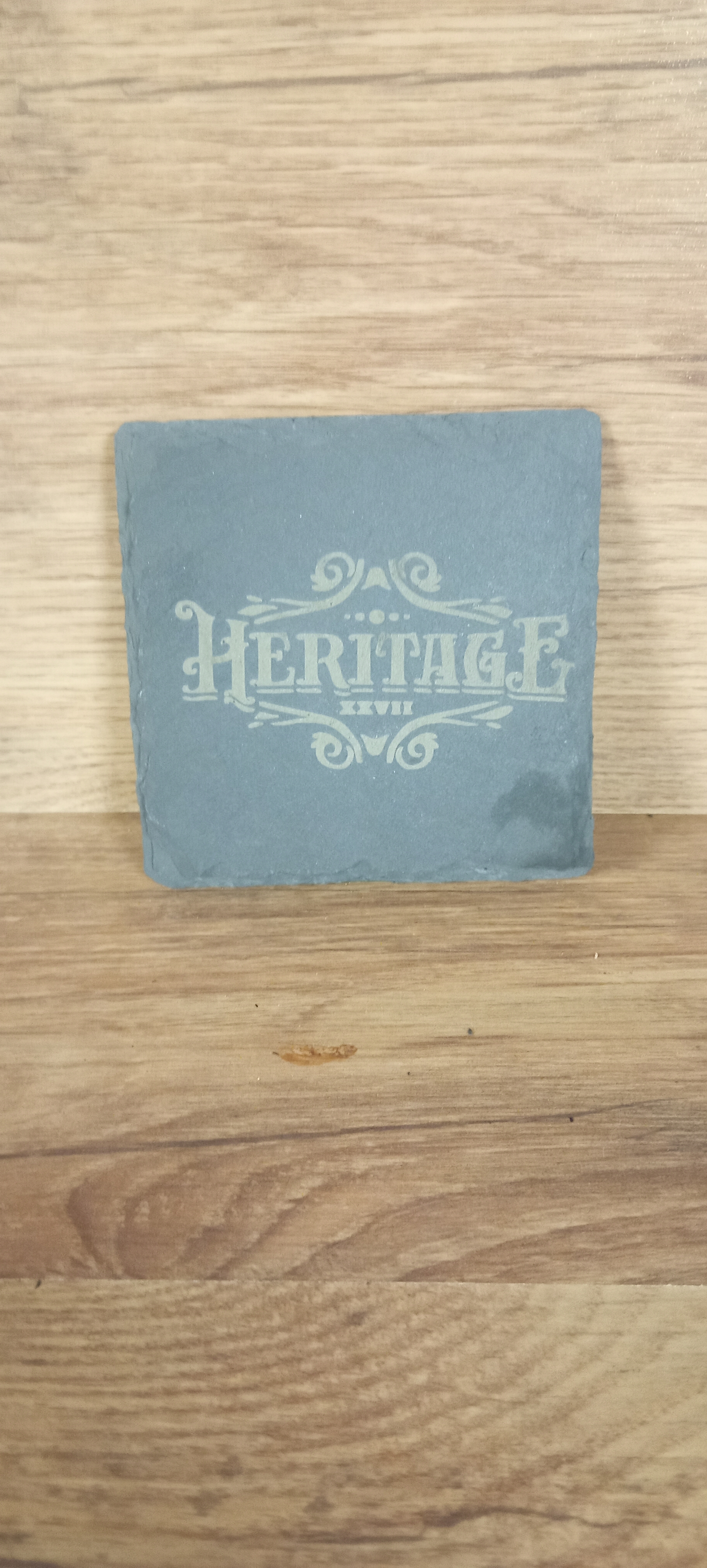 Ensemble de sous-verres vintage en ardoise