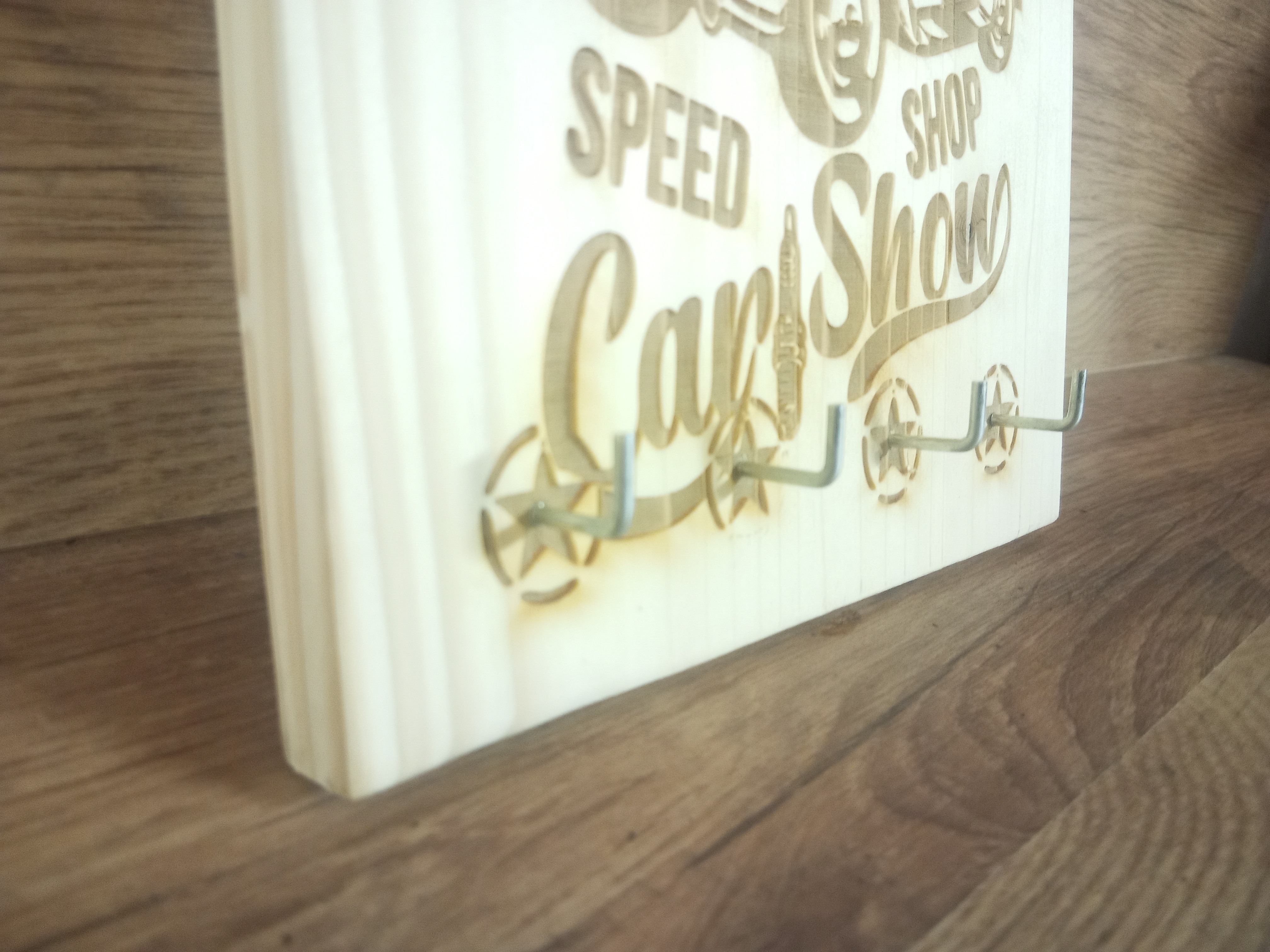 Ensemble d'art mural en bois gravé