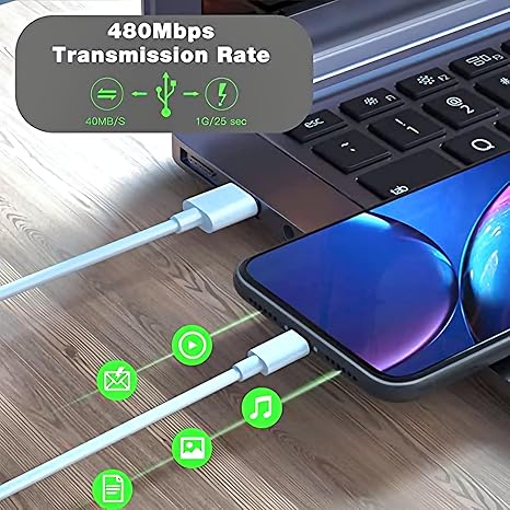 realme USB Type C SUPERVOOC Cable 2 A 1 m DL129 VOOC (Compatible with VOOC charging Smartphones with USB Type C Port, White, One Cable)