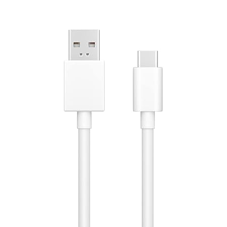 OPPO Original (6 Months Offical Warranty) Type-C Data & Fast Vooc Flash Charging Up To 30W, Suitable For Android Smartphones-Dl129 White, USB_type_C