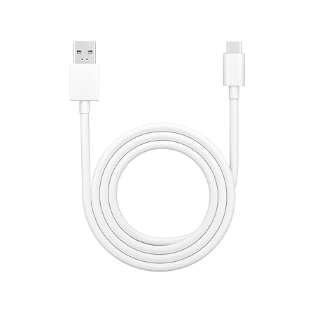 OPPO Original (6 Months Offical Warranty) Type-C Data & Fast Vooc Flash Charging Up To 30W, Suitable For Android Smartphones-Dl129 White, USB_type_C