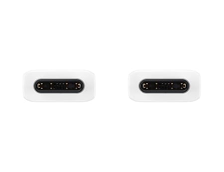 SAMSUNG USB Type C Cable 2 A 1 m Original EP-DA705BWEGIN  (Compatible with Galaxy Series, White & Black)