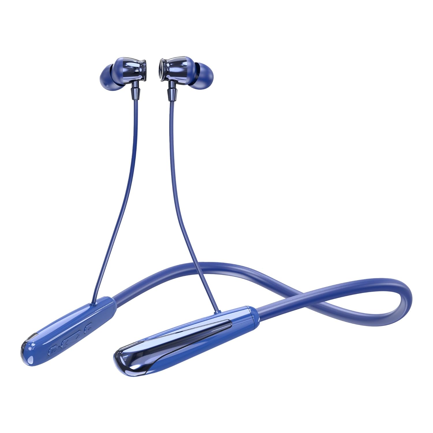 RD M-34 Nexus Wireless Neckband Earphones, Bluetooth 5.3, 90 Hrs Battery, Clear Calls, Dual Pairing, Type C Charging, Voice Assist, IPX5, Blue