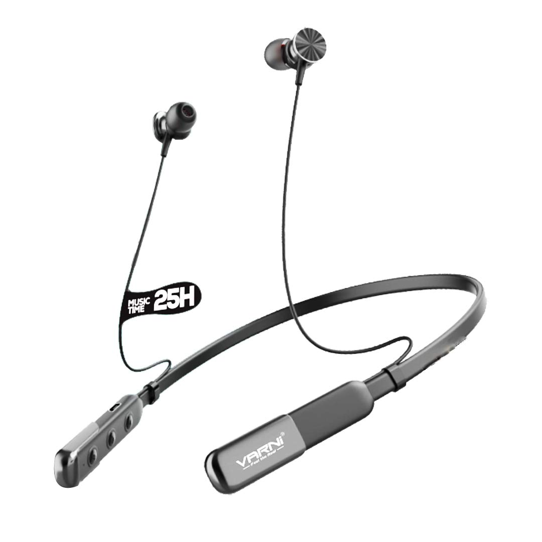 VARNI B06 Super Bass Wireless Megnetic Neck-Band Earphone,Sweatprof,Music Time 25 Hours,Hand-Free Calls