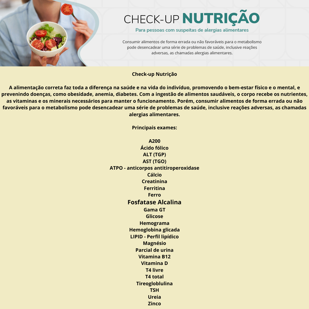 Check-up Nutrição