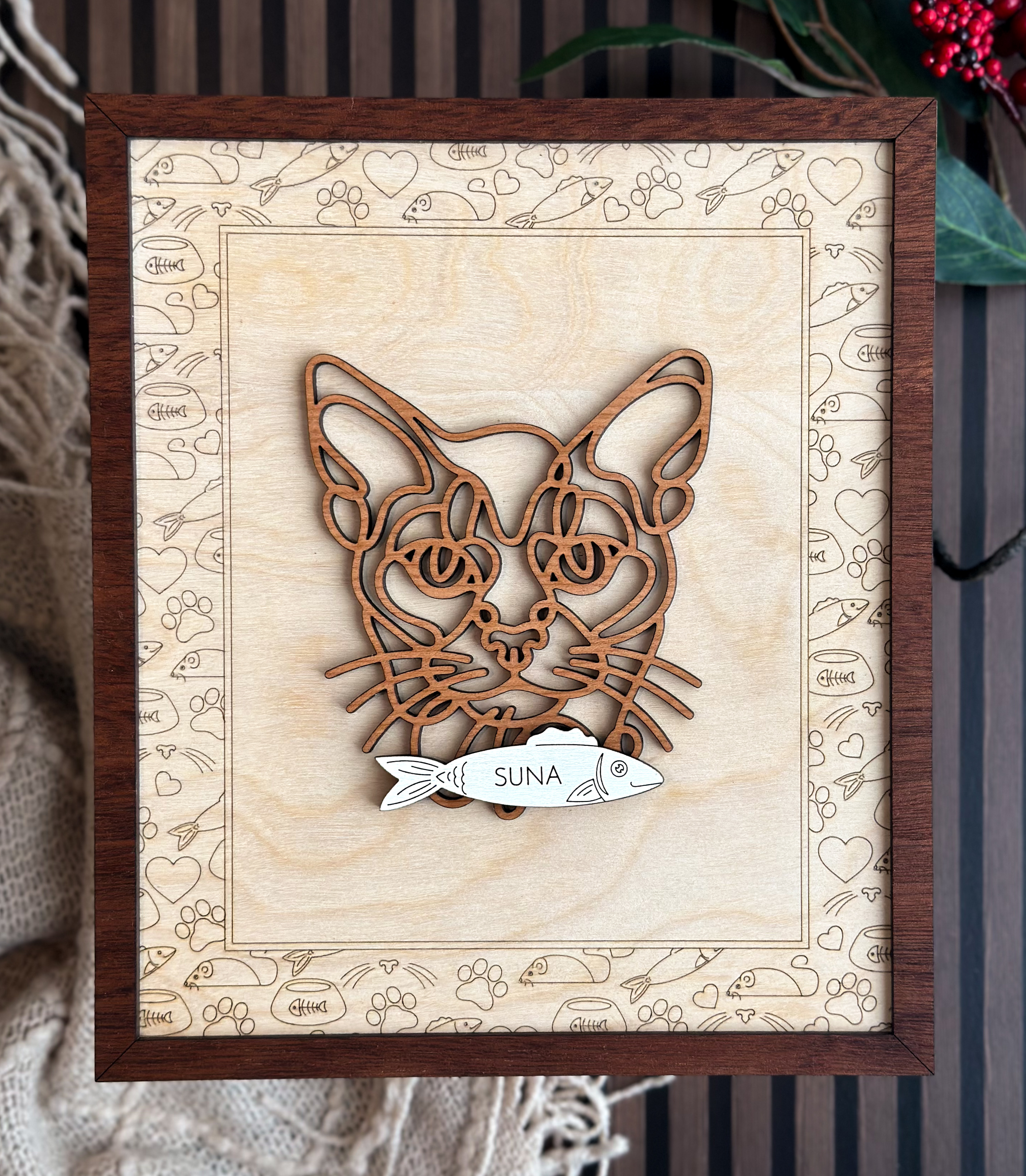  Laser-Cut Cats  Breeds:  Abyssian-Maine Coon