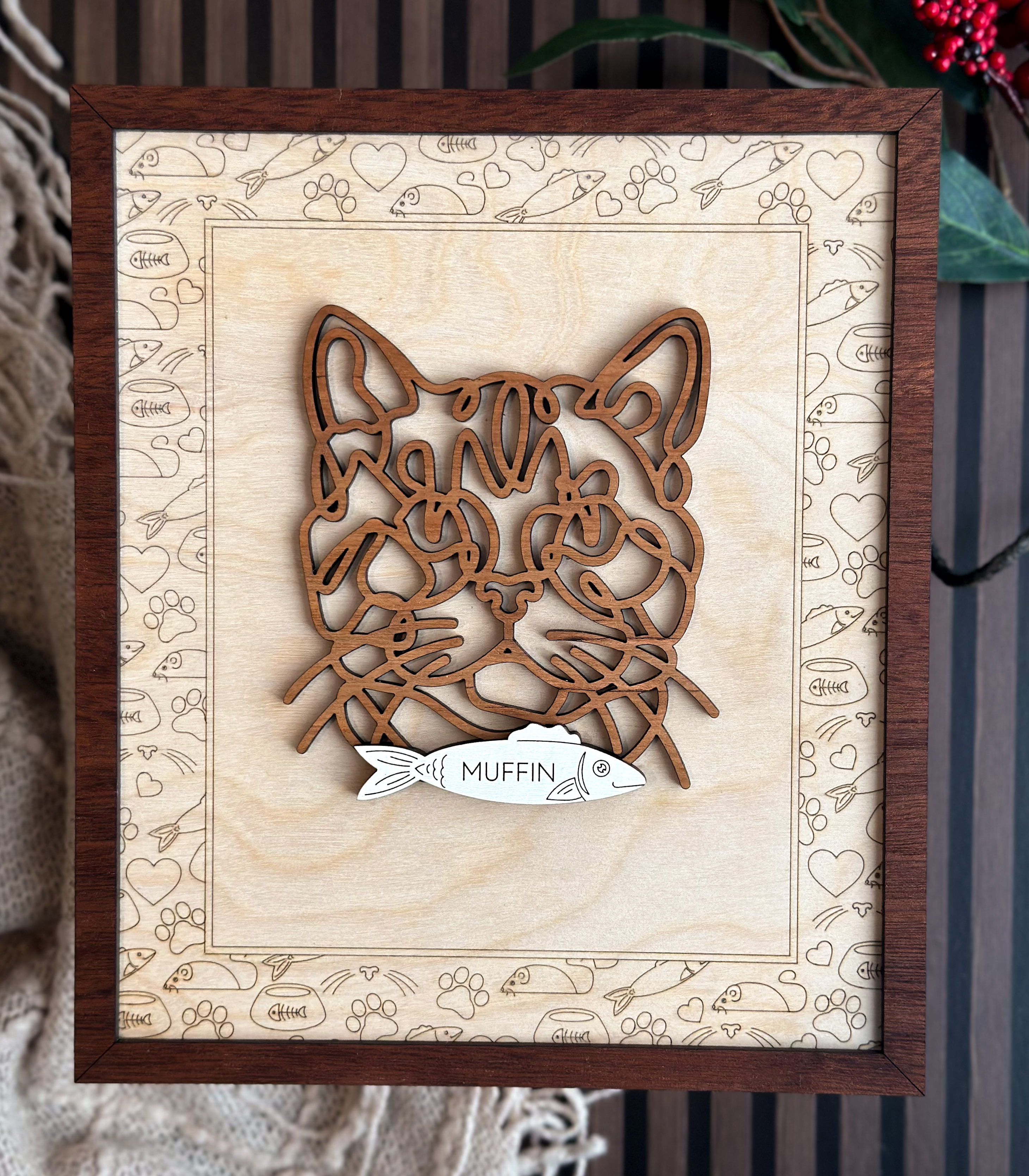  Laser-Cut Cats  Breeds:  Abyssian-Maine Coon