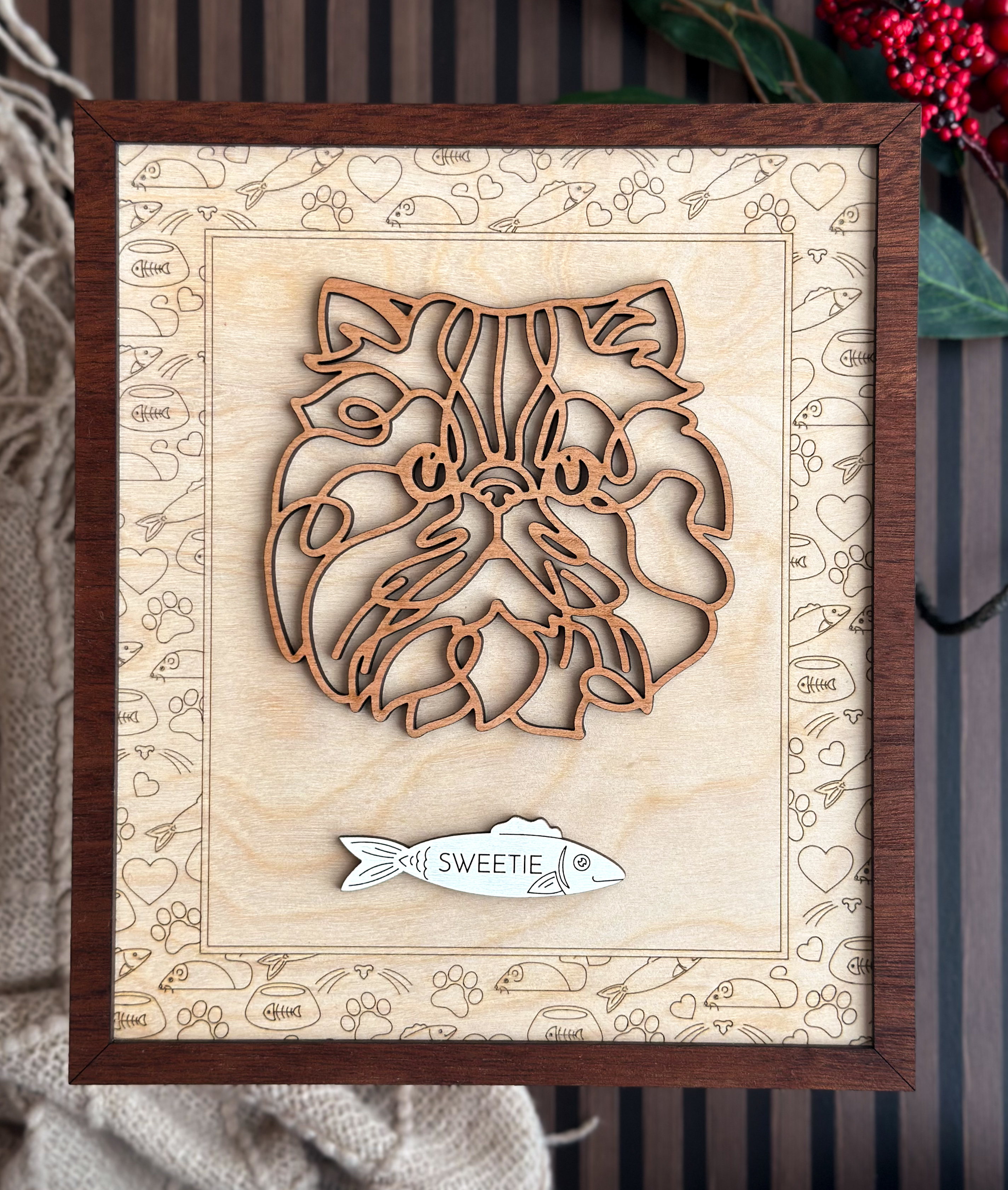 Laser Cut Cats Breeds:   Mau-Tuxedo