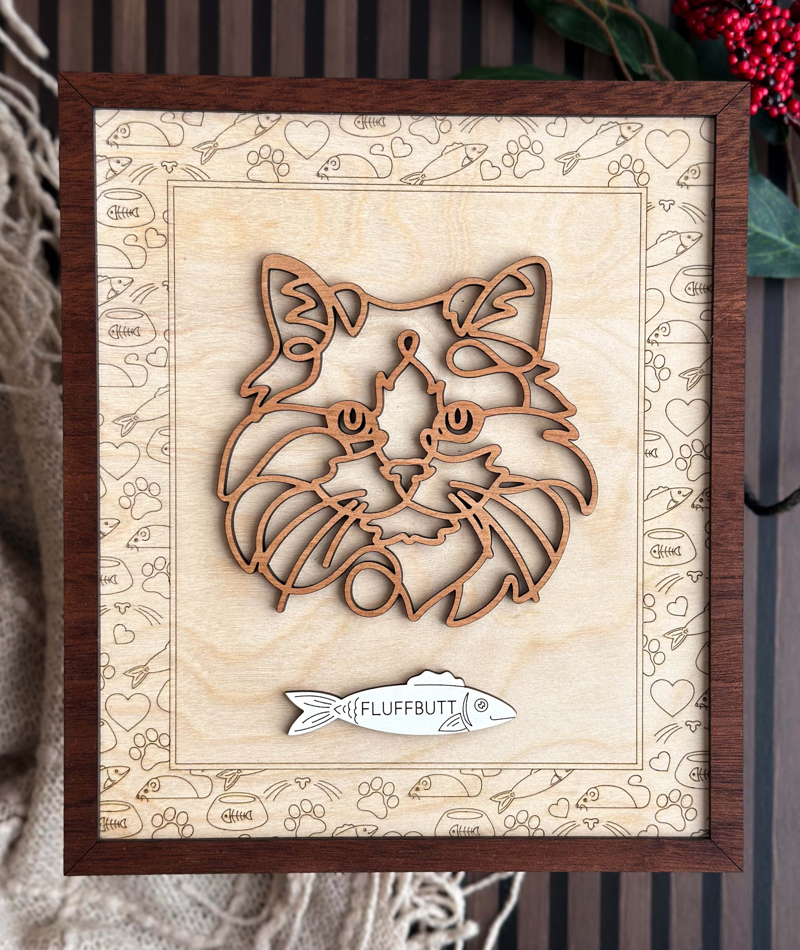 Laser Cut Cats Breeds:   Mau-Tuxedo