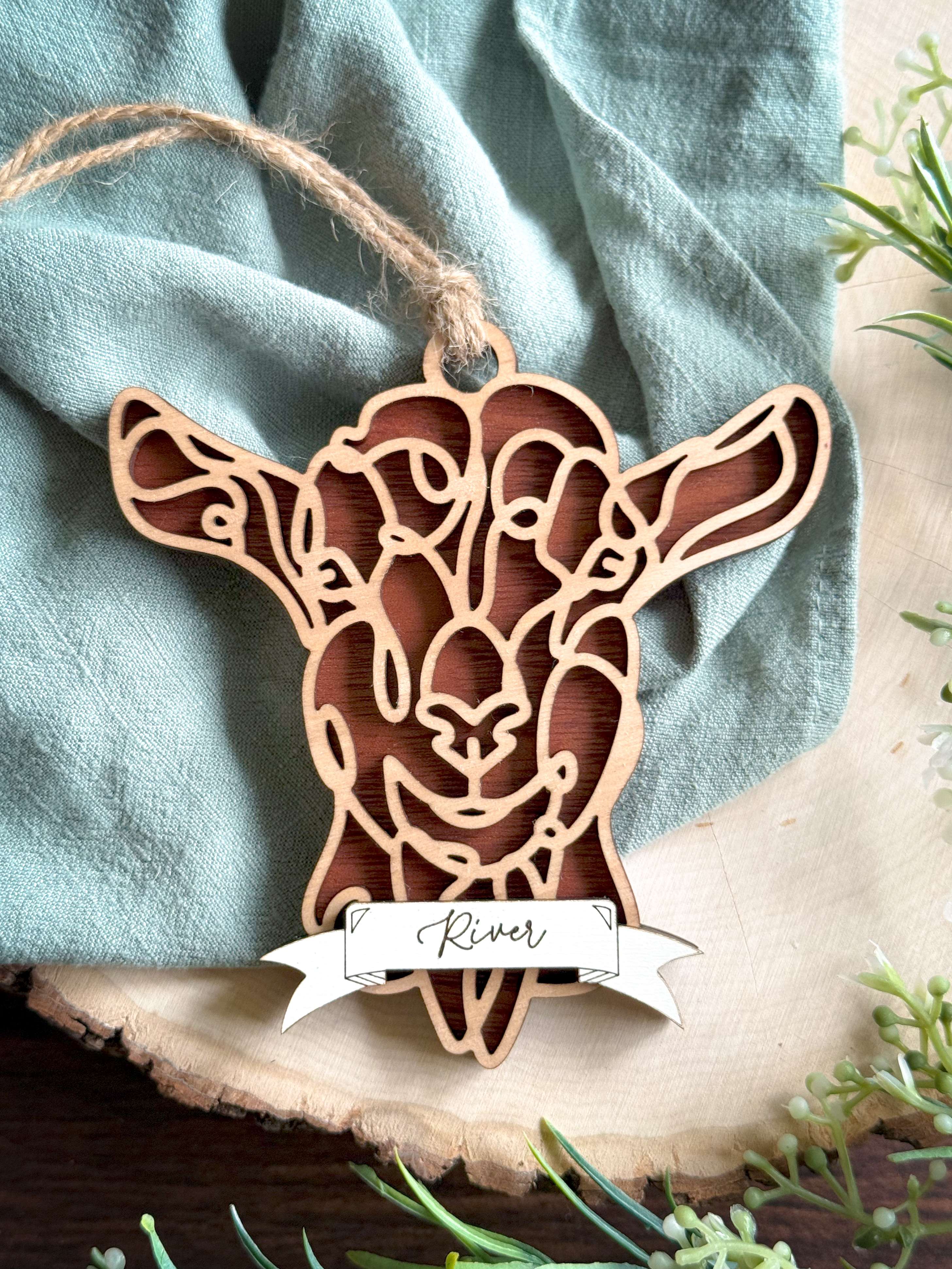 Laser Cut Farm Animal Ornaments