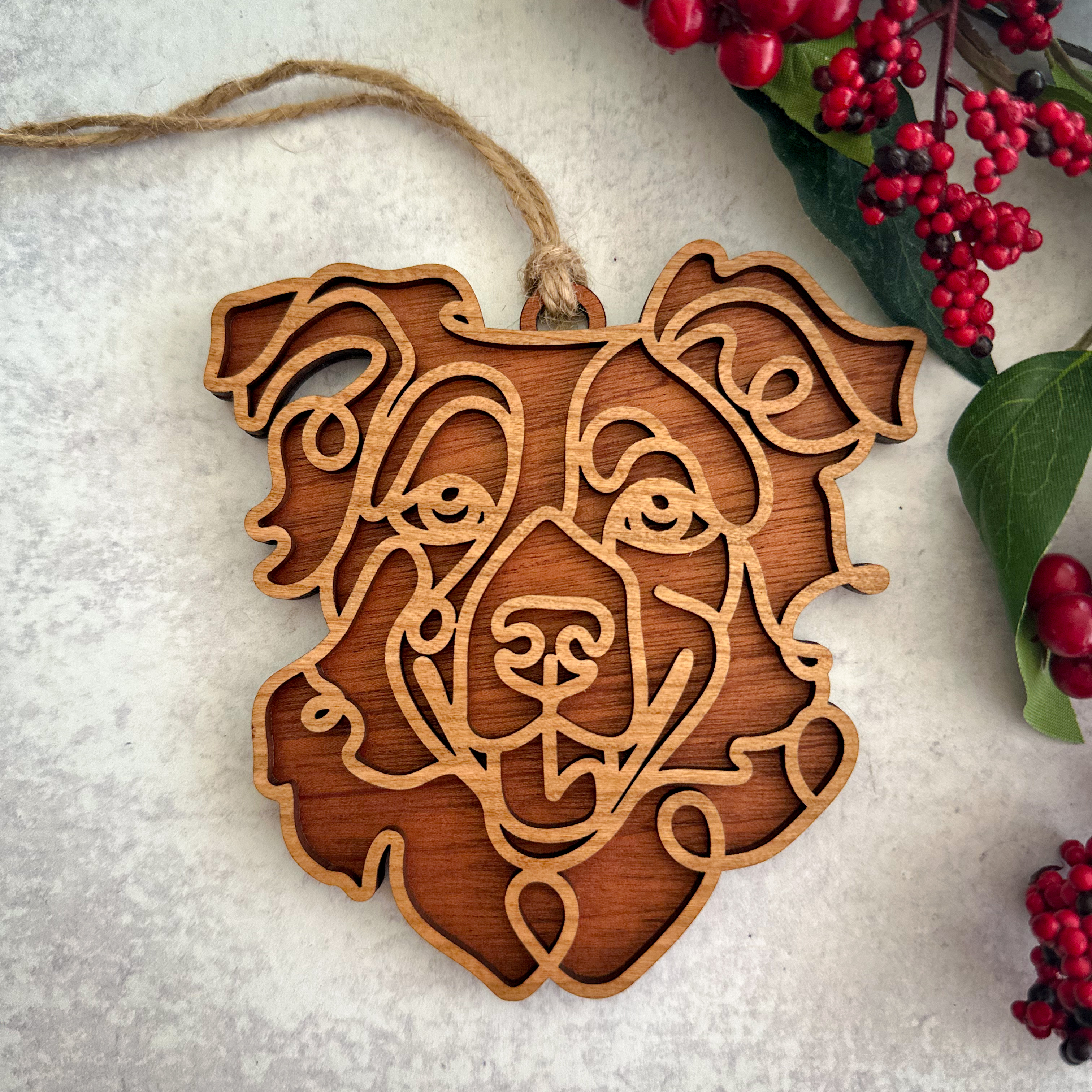 Laser-Cut Dog Ornaments Breeds A-L