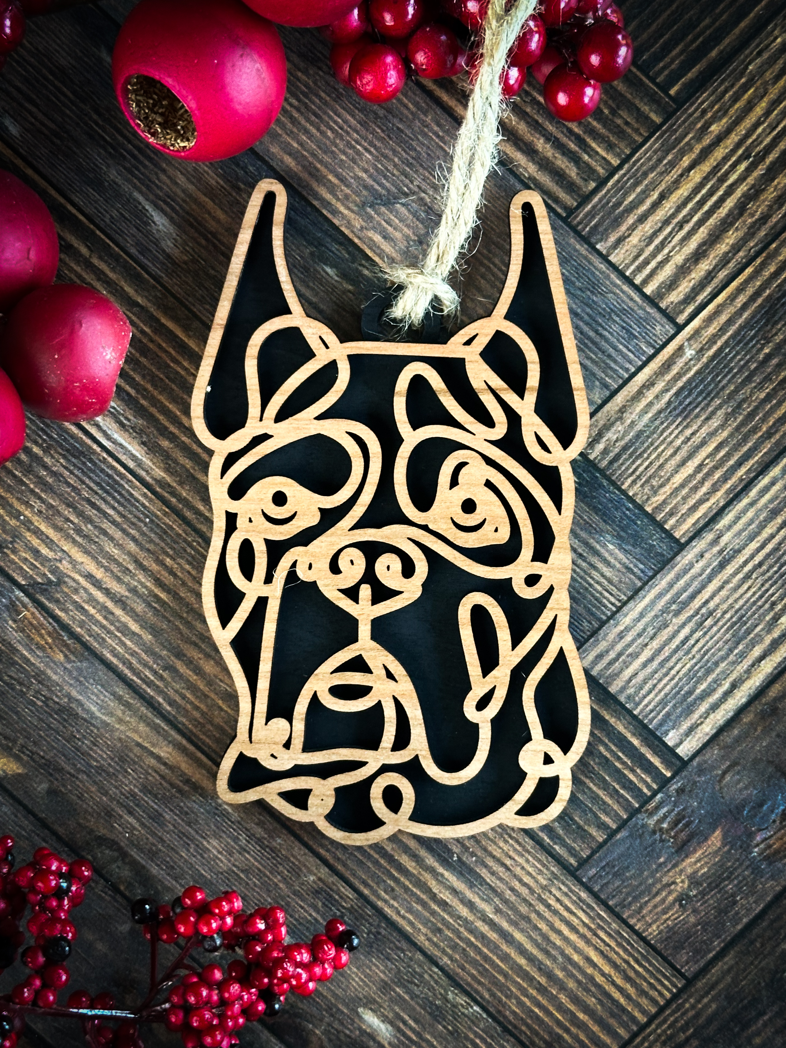 Laser-Cut Dog Ornaments Breeds A-L