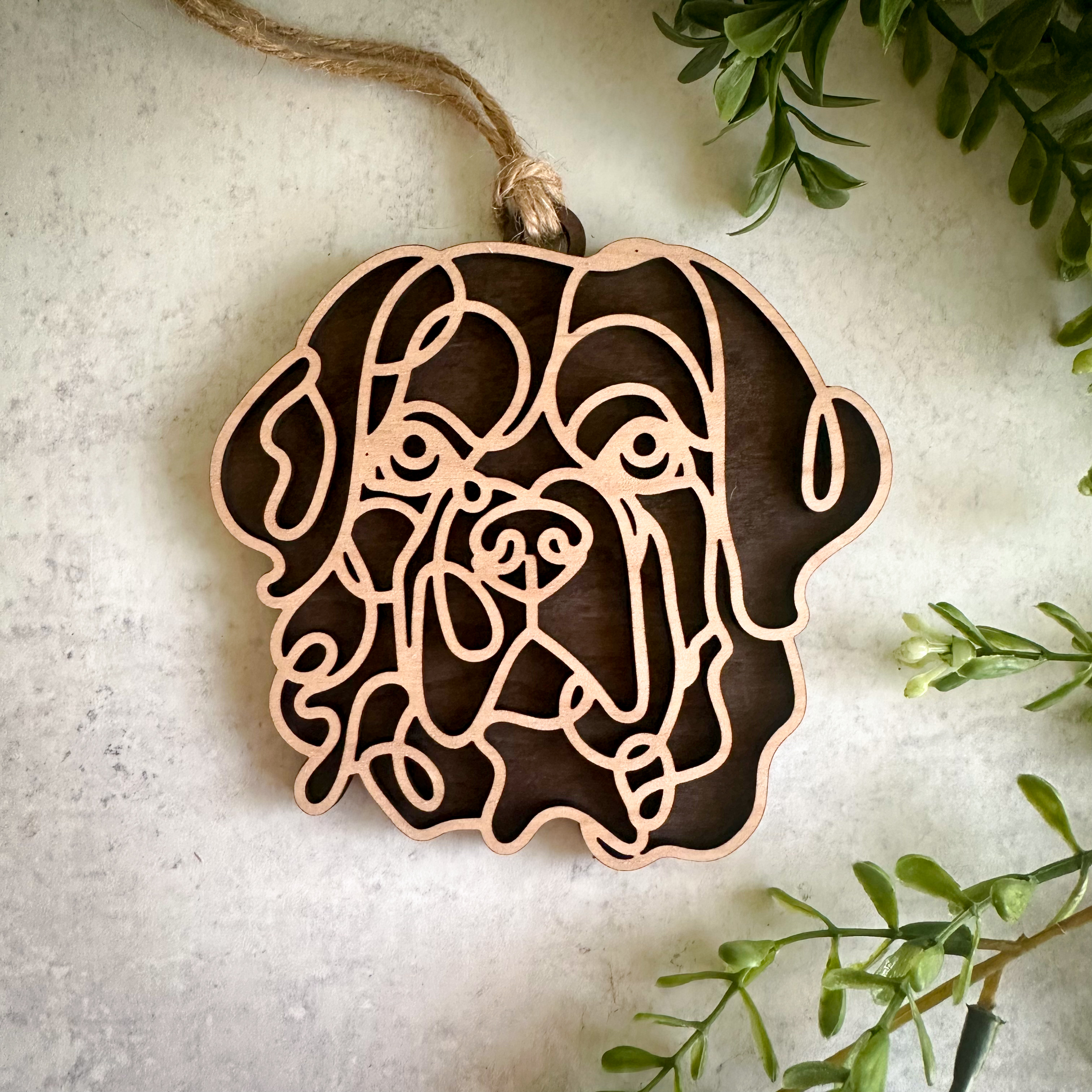 Laser-Cut Dog Ornaments  Breeds M-Sh