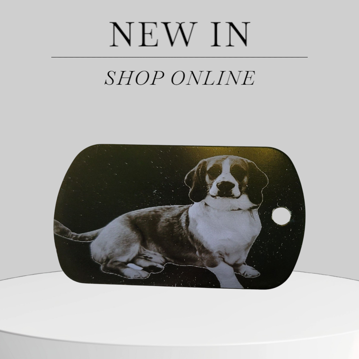 Photo engraved metal tag