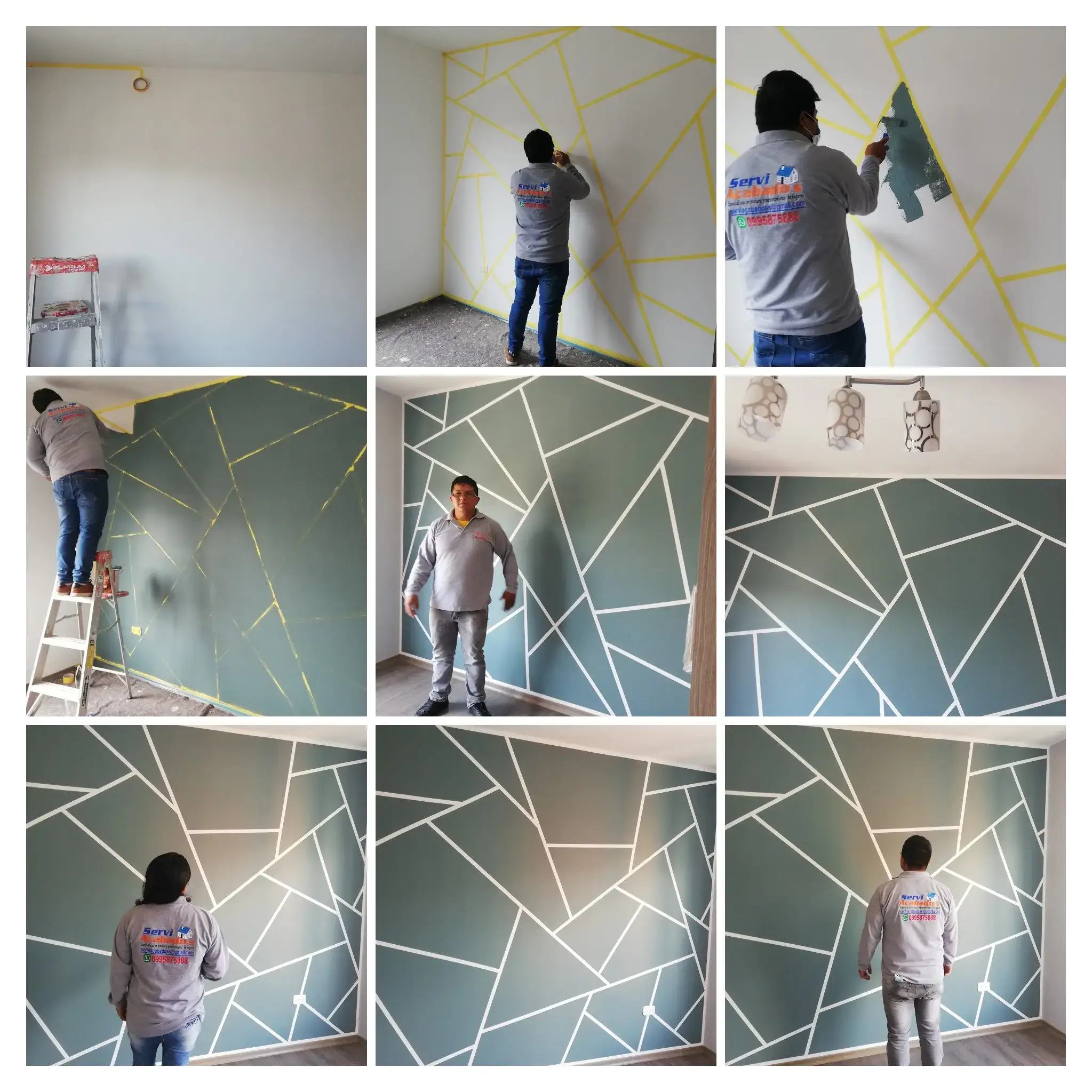 Pintura decorativa falso mármol