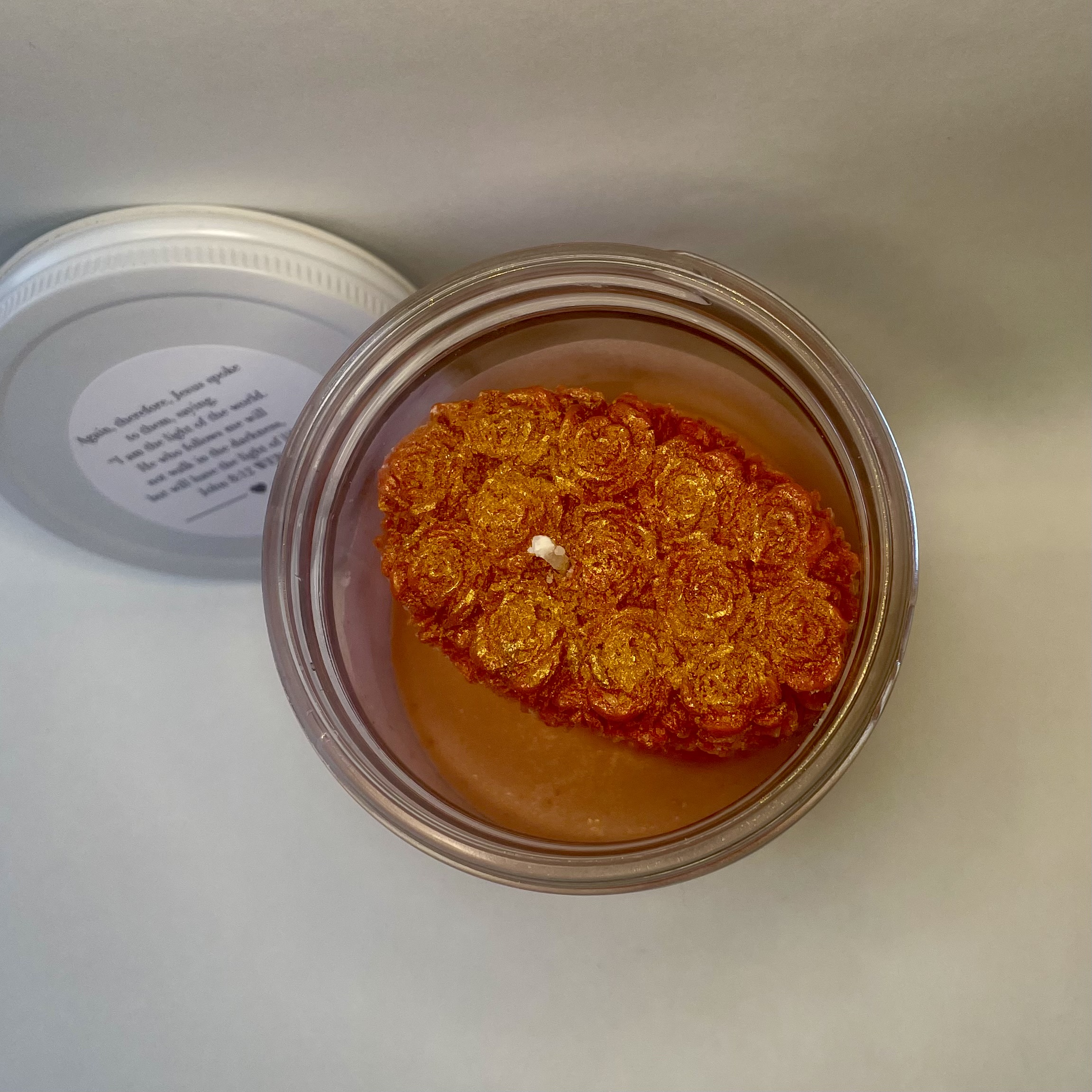 Orange & Pink Carrot Cake Scented Candle John 8:12