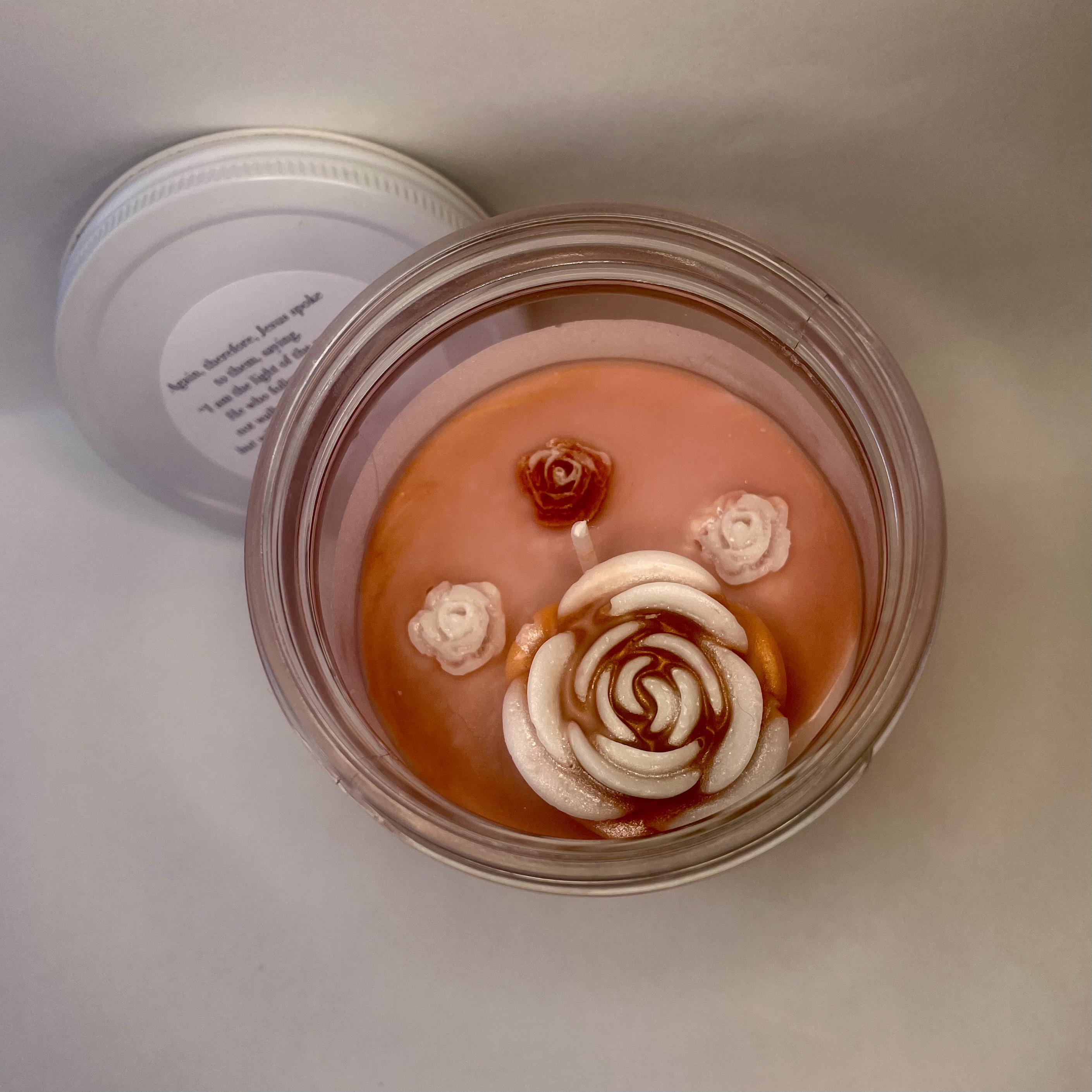 Orange & Pink Carrot Cake Scented Candle John 8:12
