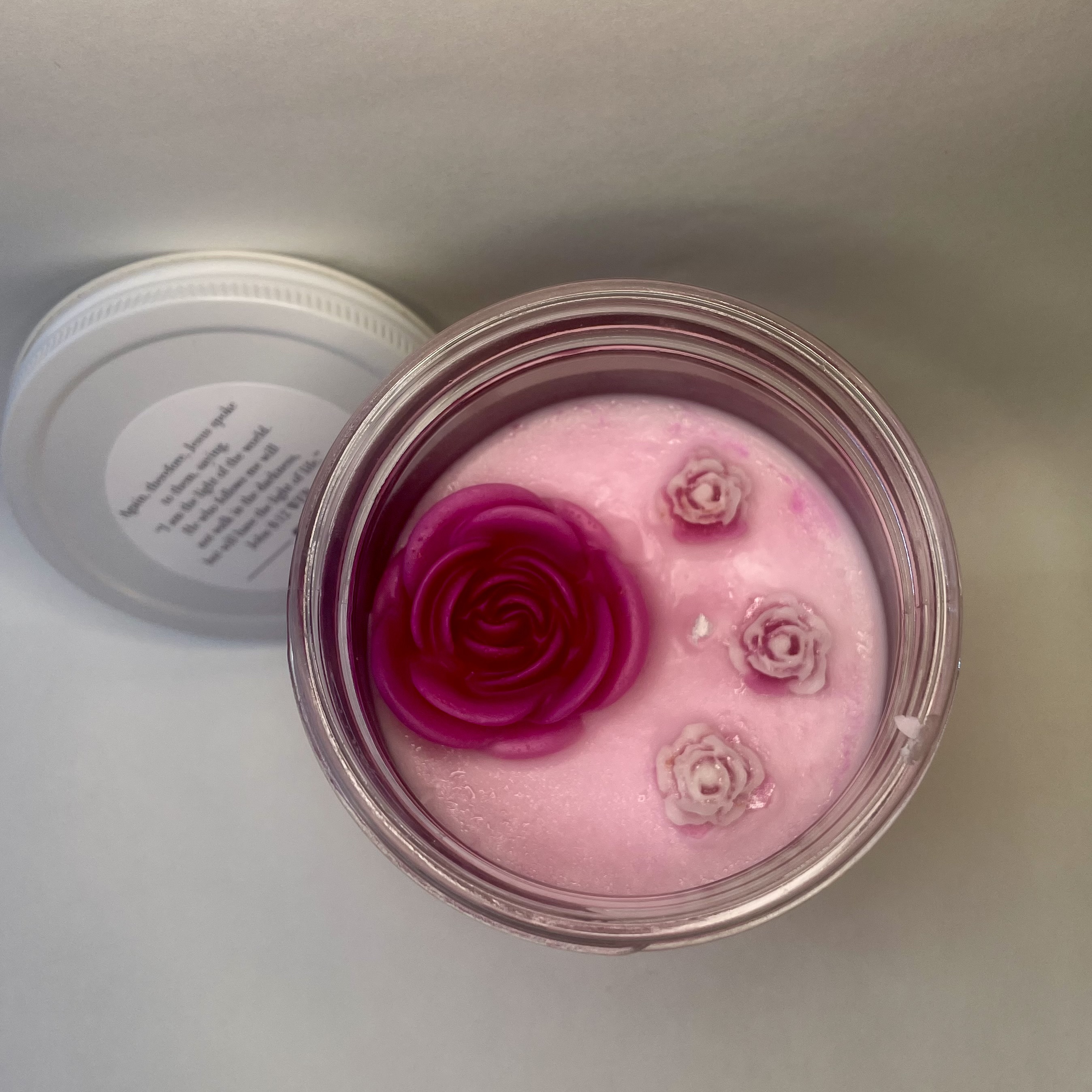 Pink Chocolate Rose Scented Candle John 8:12