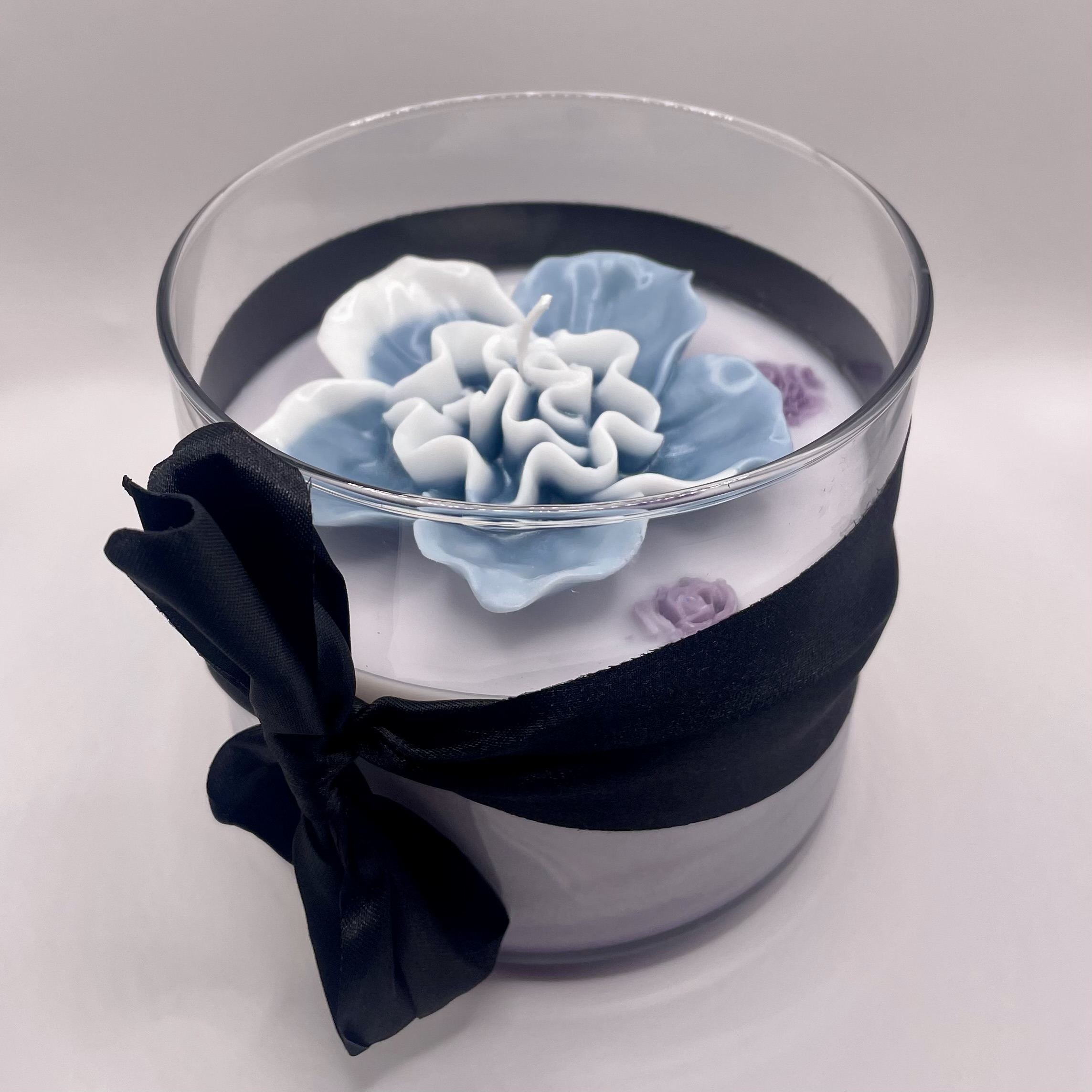Blue-Purple Birthday Cake Scented Candle Scripture John 8:12