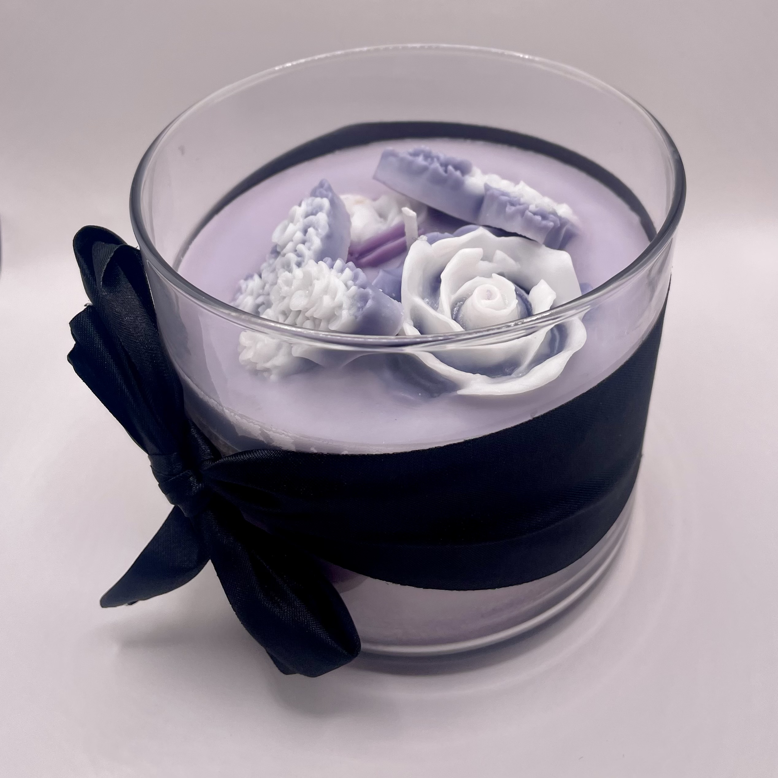 Blue-Purple Birthday Cake Scented Candle Scripture John 8:12