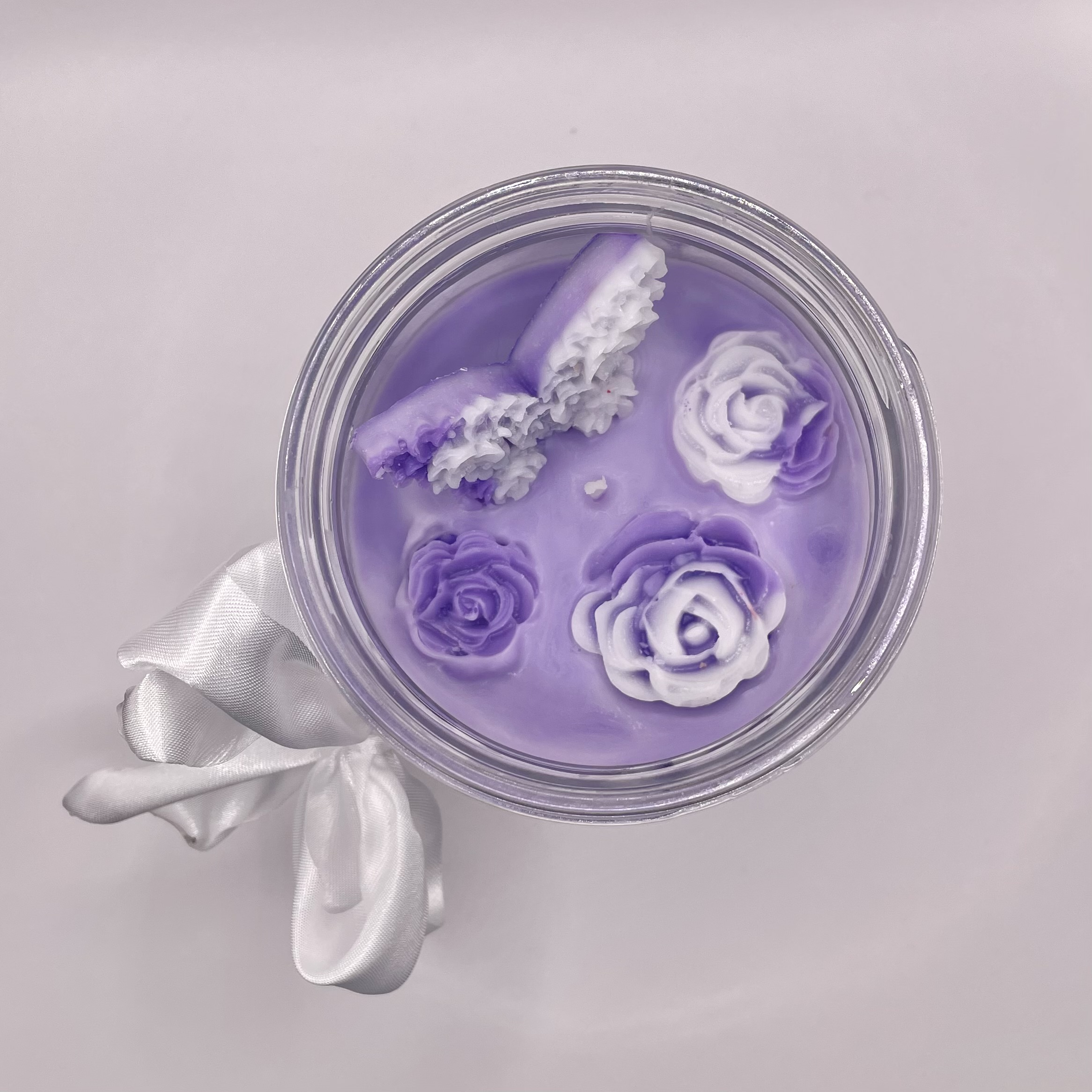 Purple Lilac Scented Candle Scripture Psalm 27:1