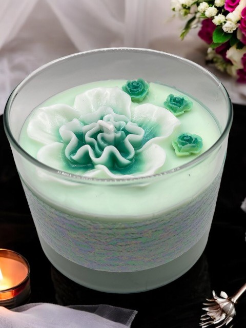 Scented Candle - Teal Sage - Scripture John 8:12