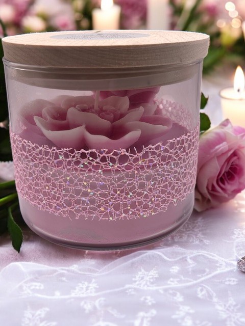 Pink Chocolate Rose Scented Candle John 8:12