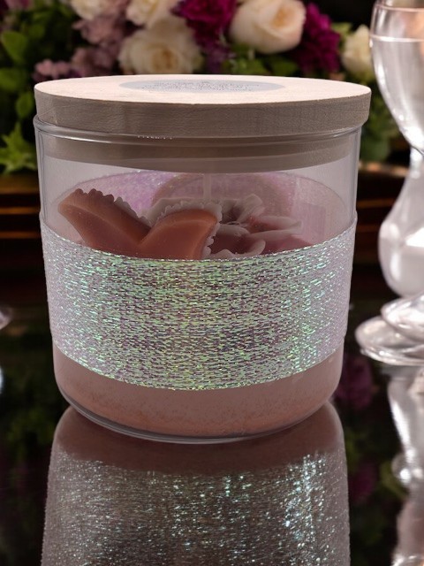 Carrot Cake Orange & Pink Scented Candle John 8:12
