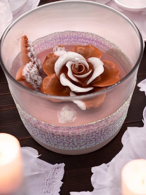 Carrot Cake Orange & Pink Scented Candle John 8:12