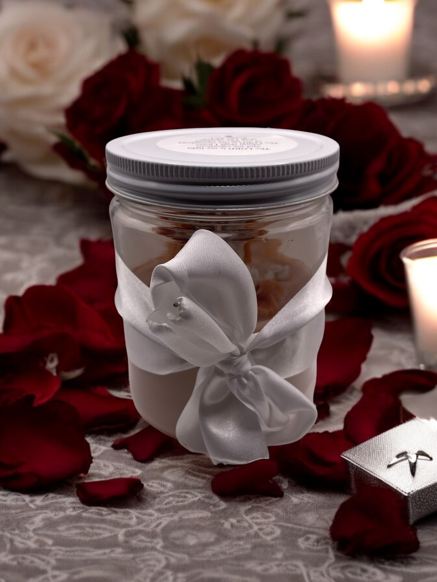 Brown & Orange Hazelnut Cappuccino Scented Candle Psalms 27:1