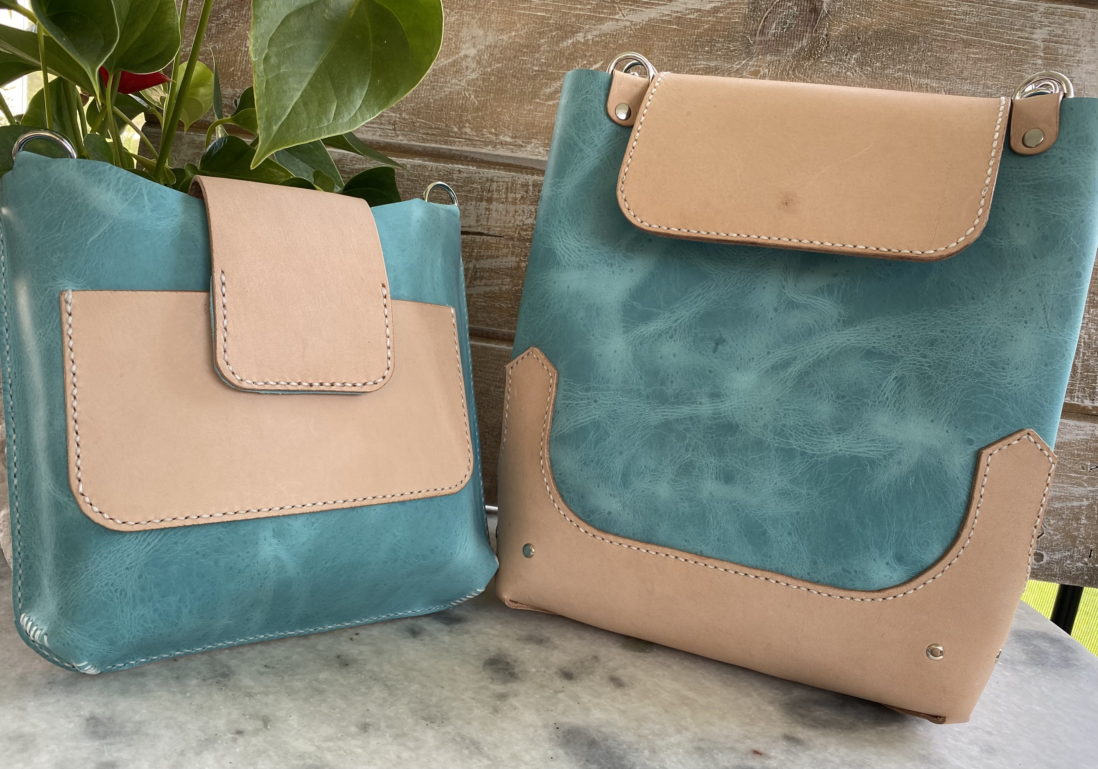 Leather Backpack Set