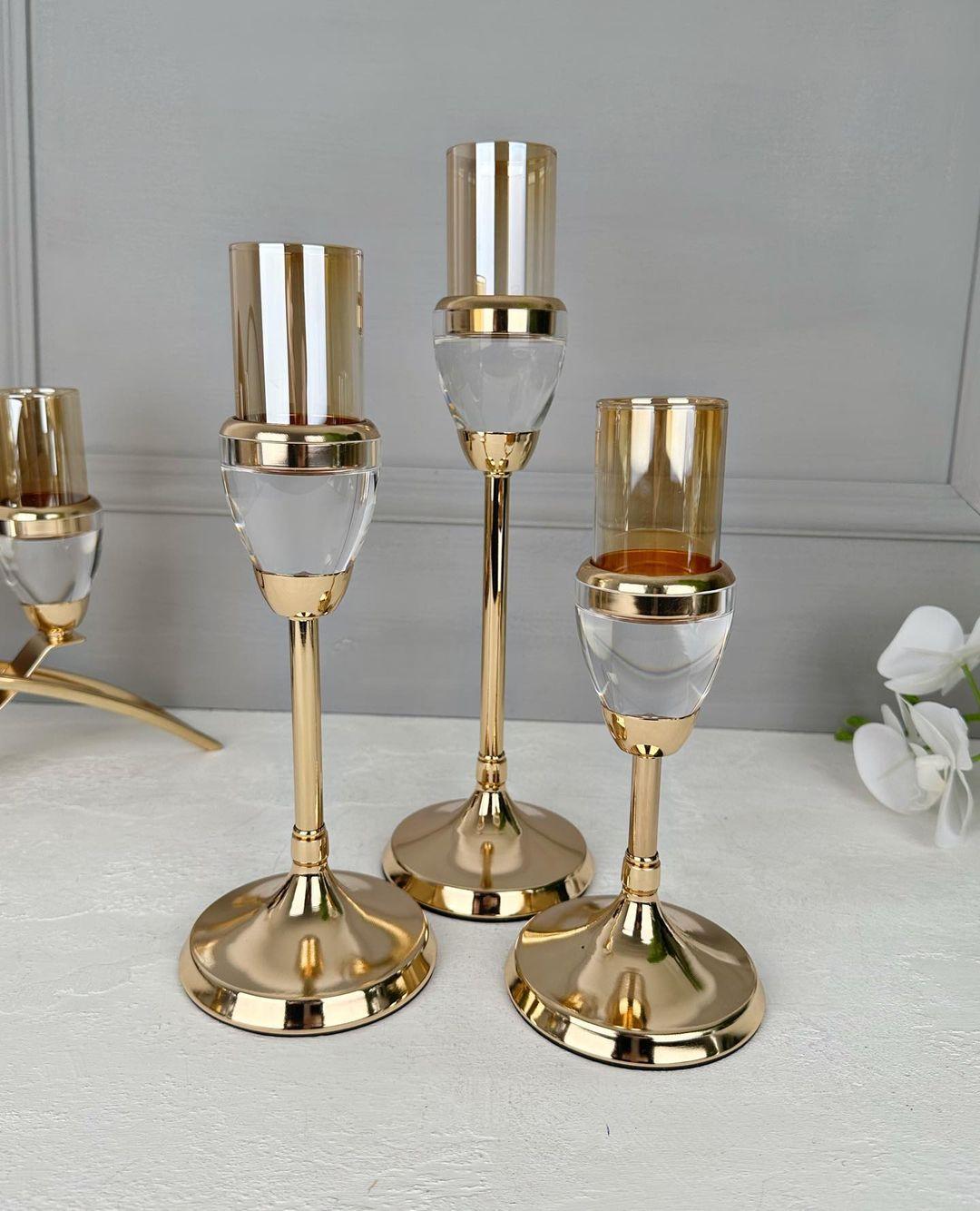 Elegant Gold Candle Holders