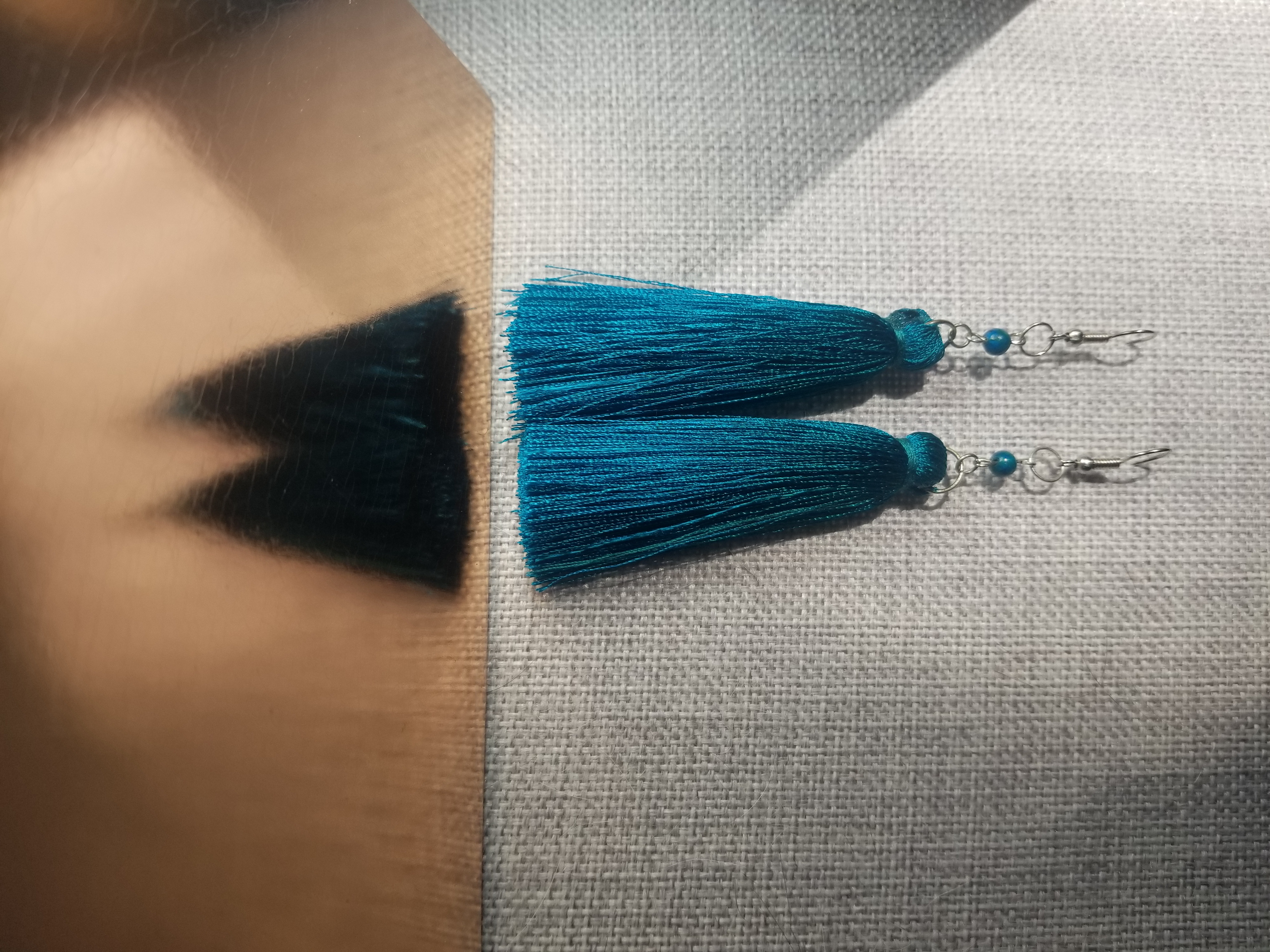 Silk tassle earrings