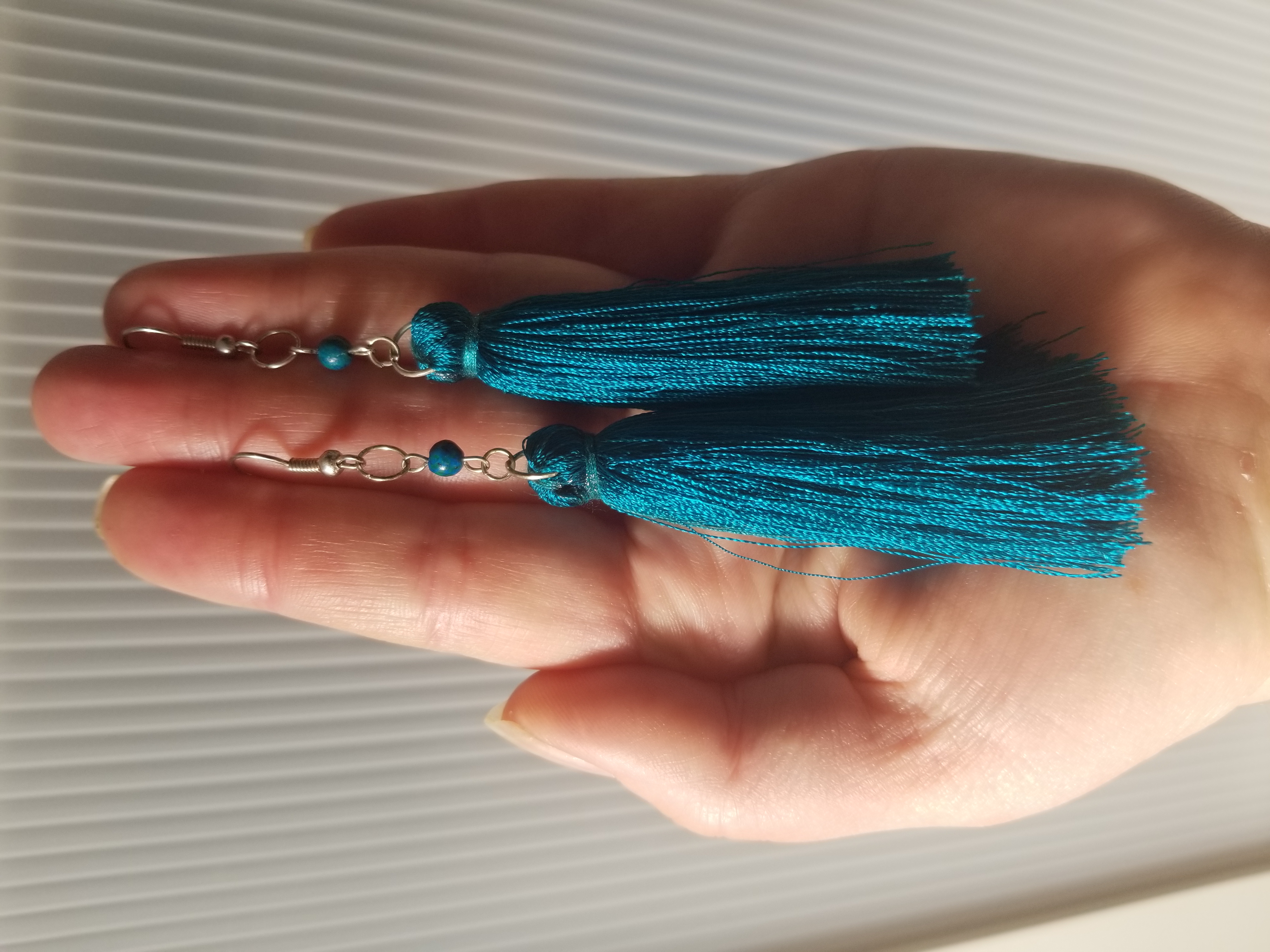 Silk tassle earrings