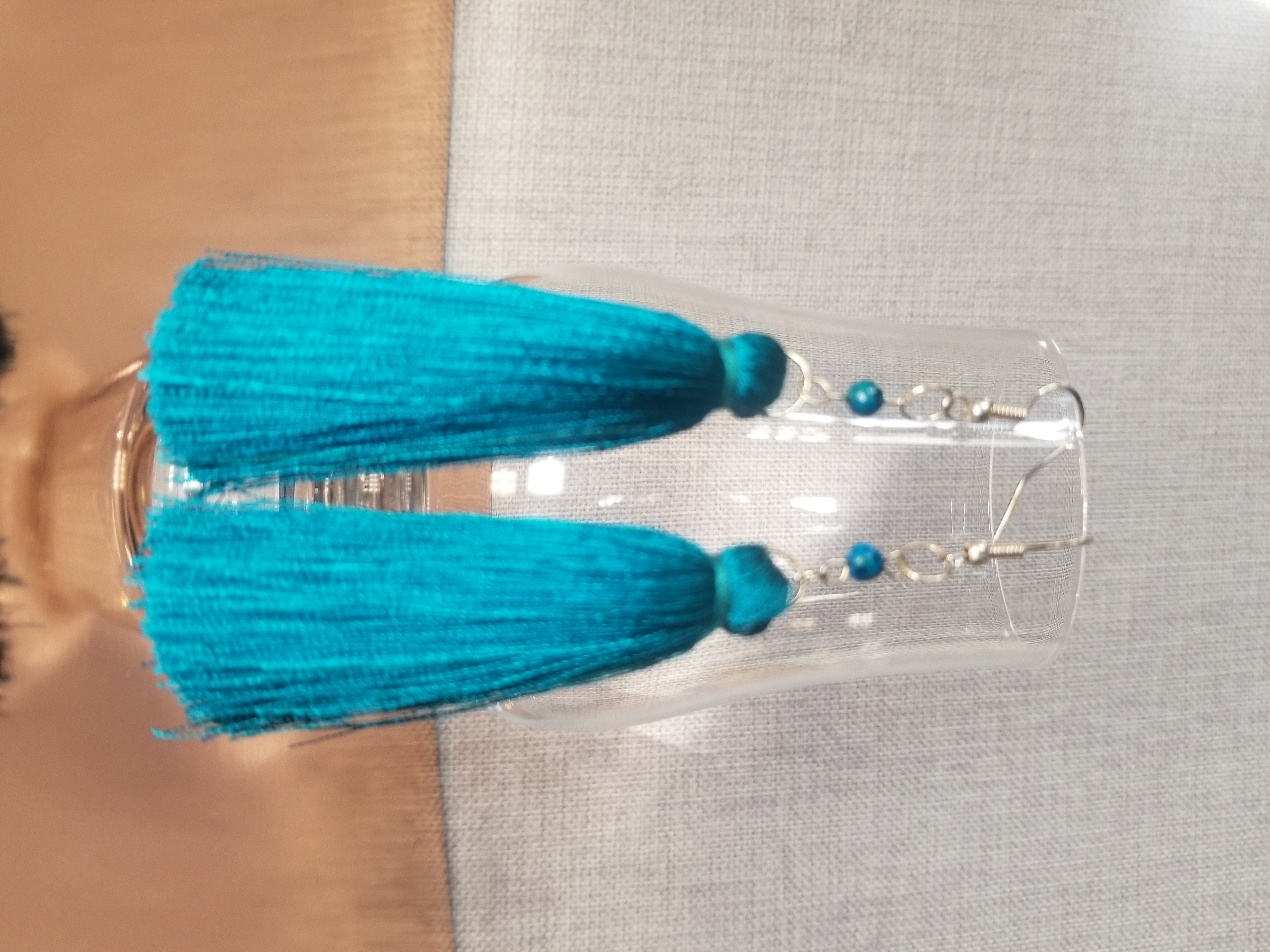 Silk tassle earrings