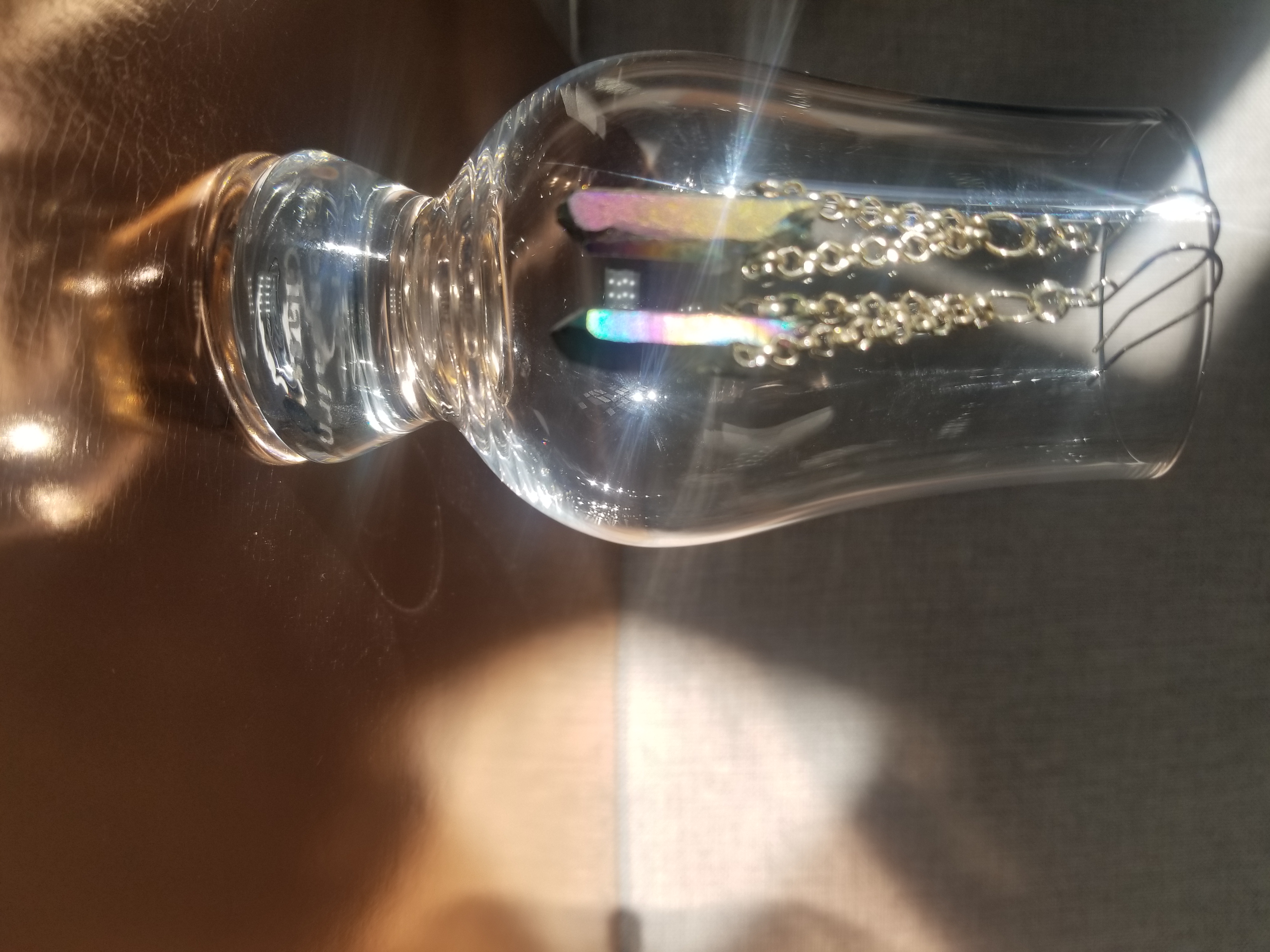 Crystal point earrings