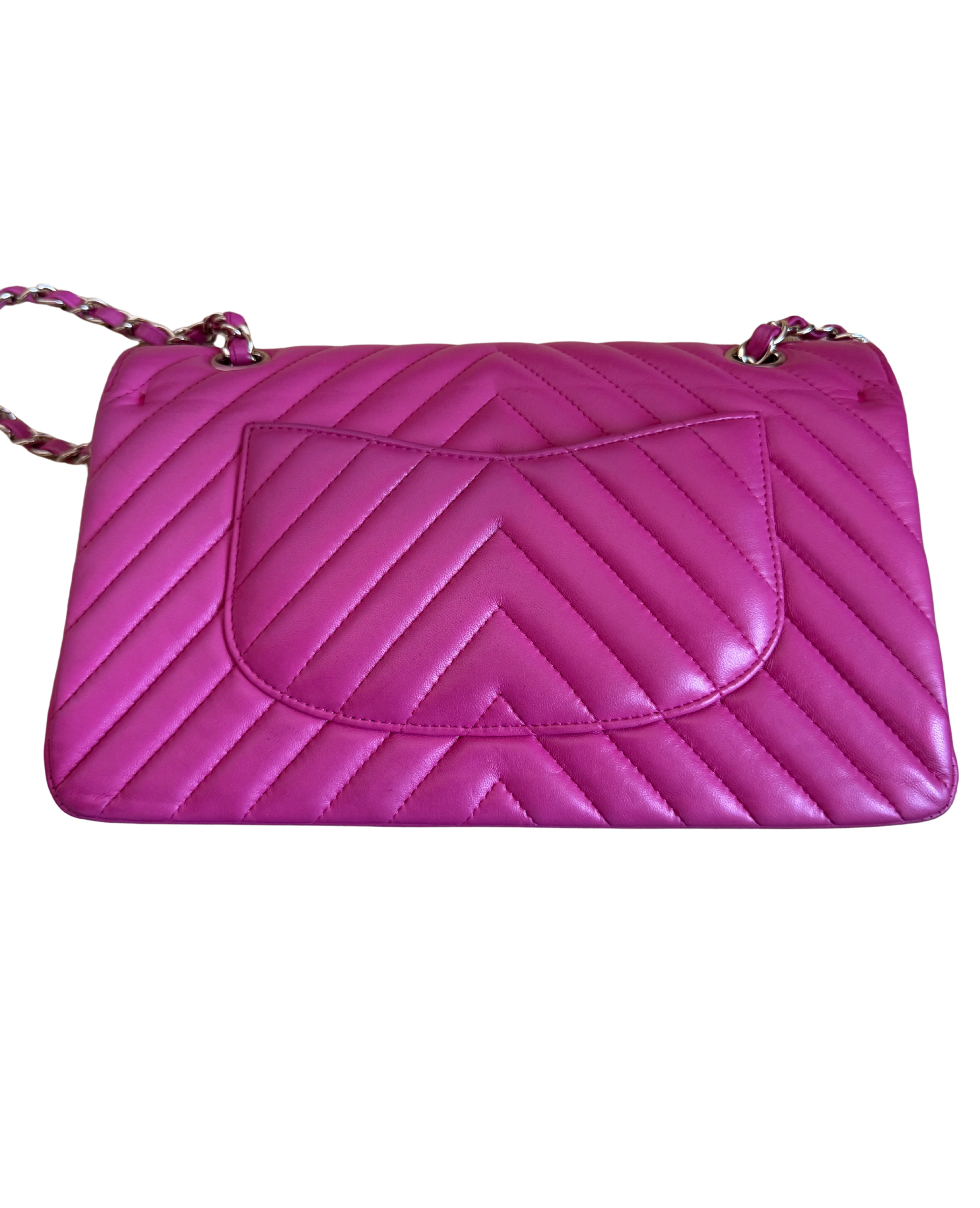 CHANEL - SAC A MAIN CLASSIQUE DOUBLE FLAP CHEVRON