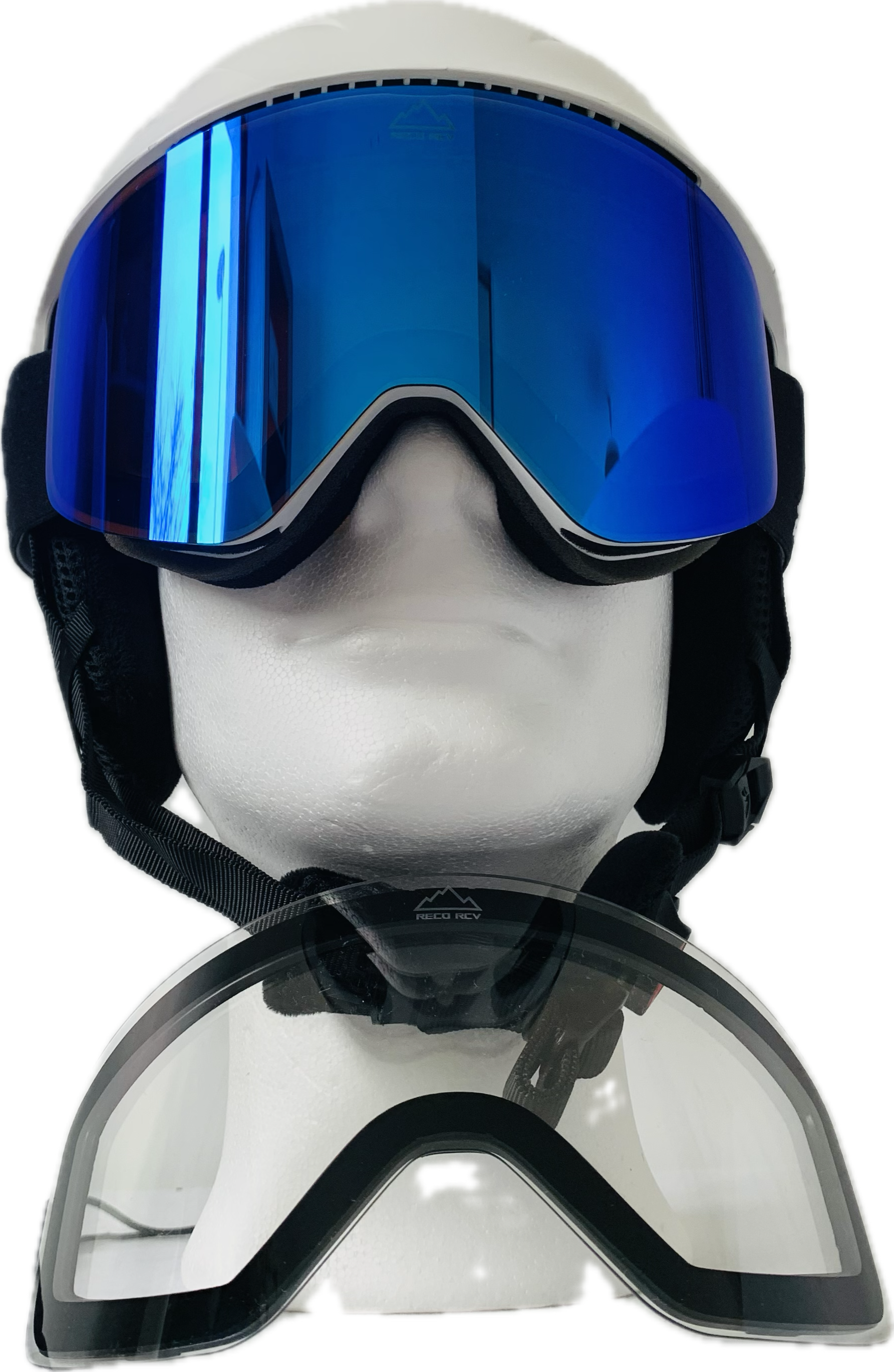 Pack 1 masque bleu glacier + 1 écran transparent