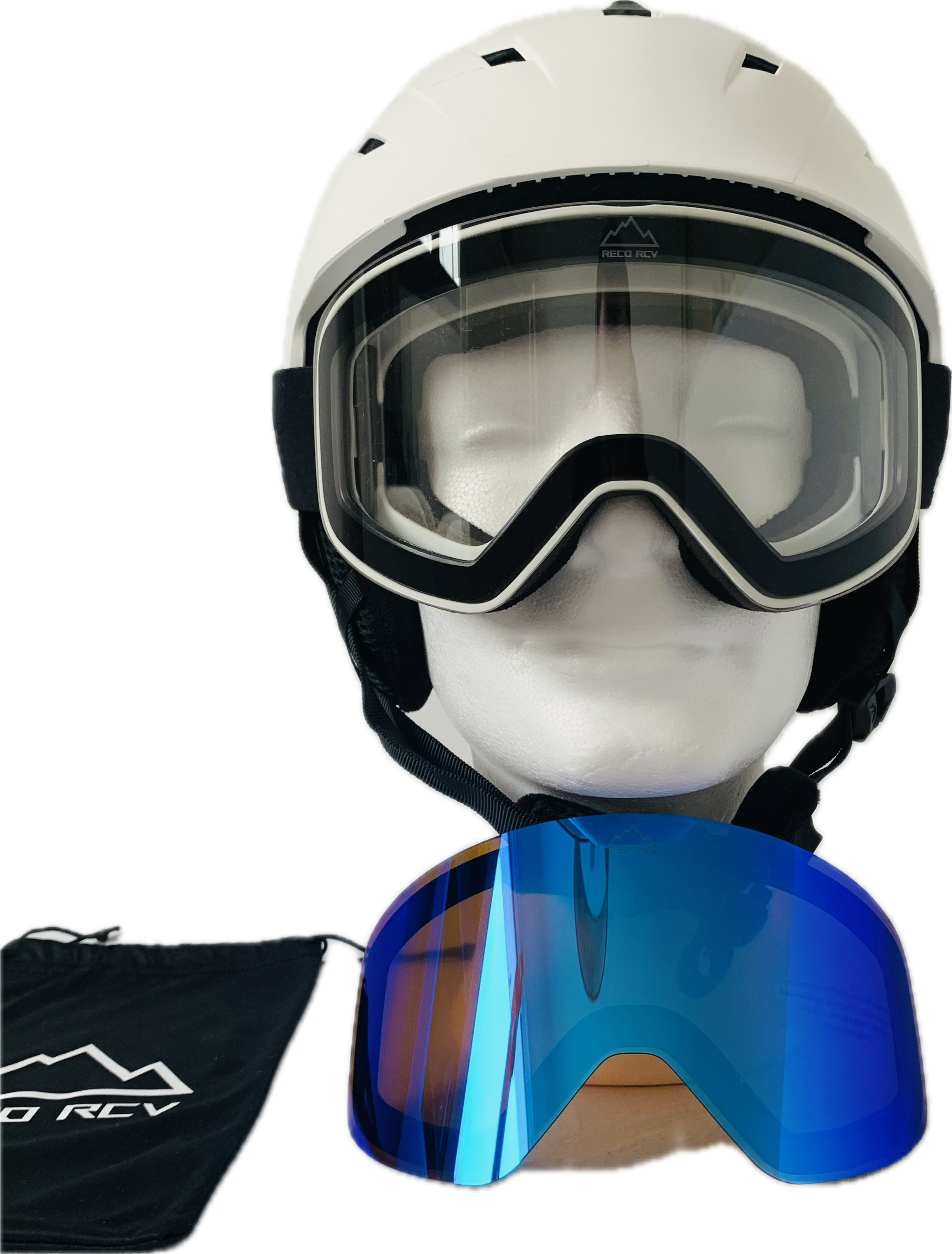 Pack 1 masque bleu glacier + 1 écran transparent