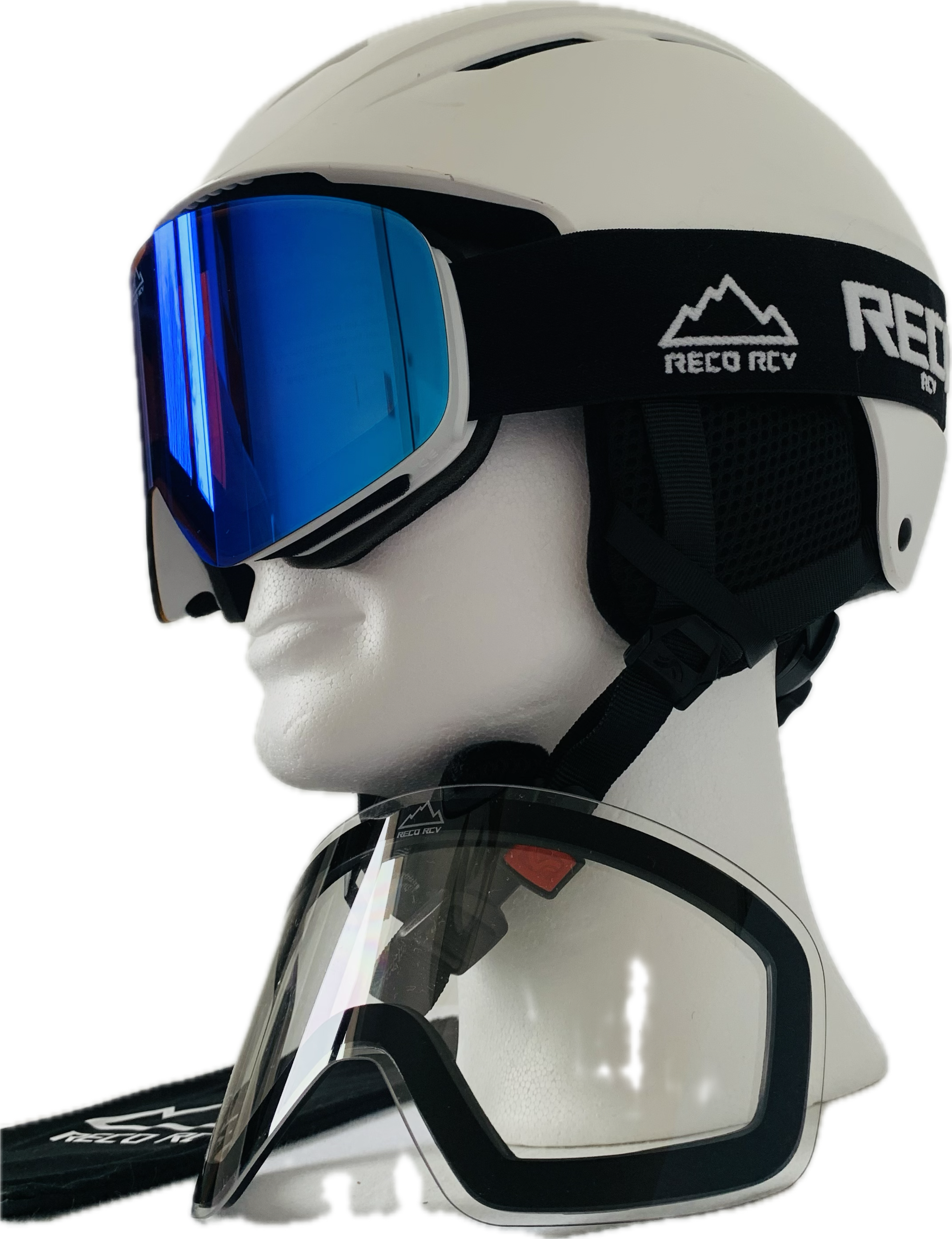 Pack 1 masque bleu glacier + 1 écran transparent