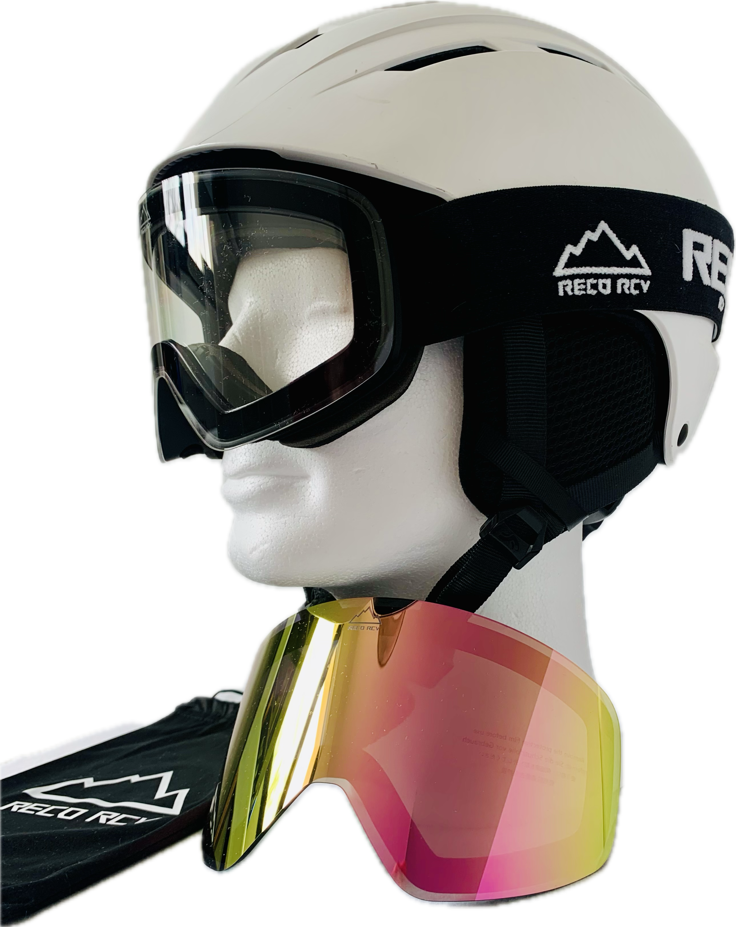 Pack 1 masque rose champagne + 1 écran transparent