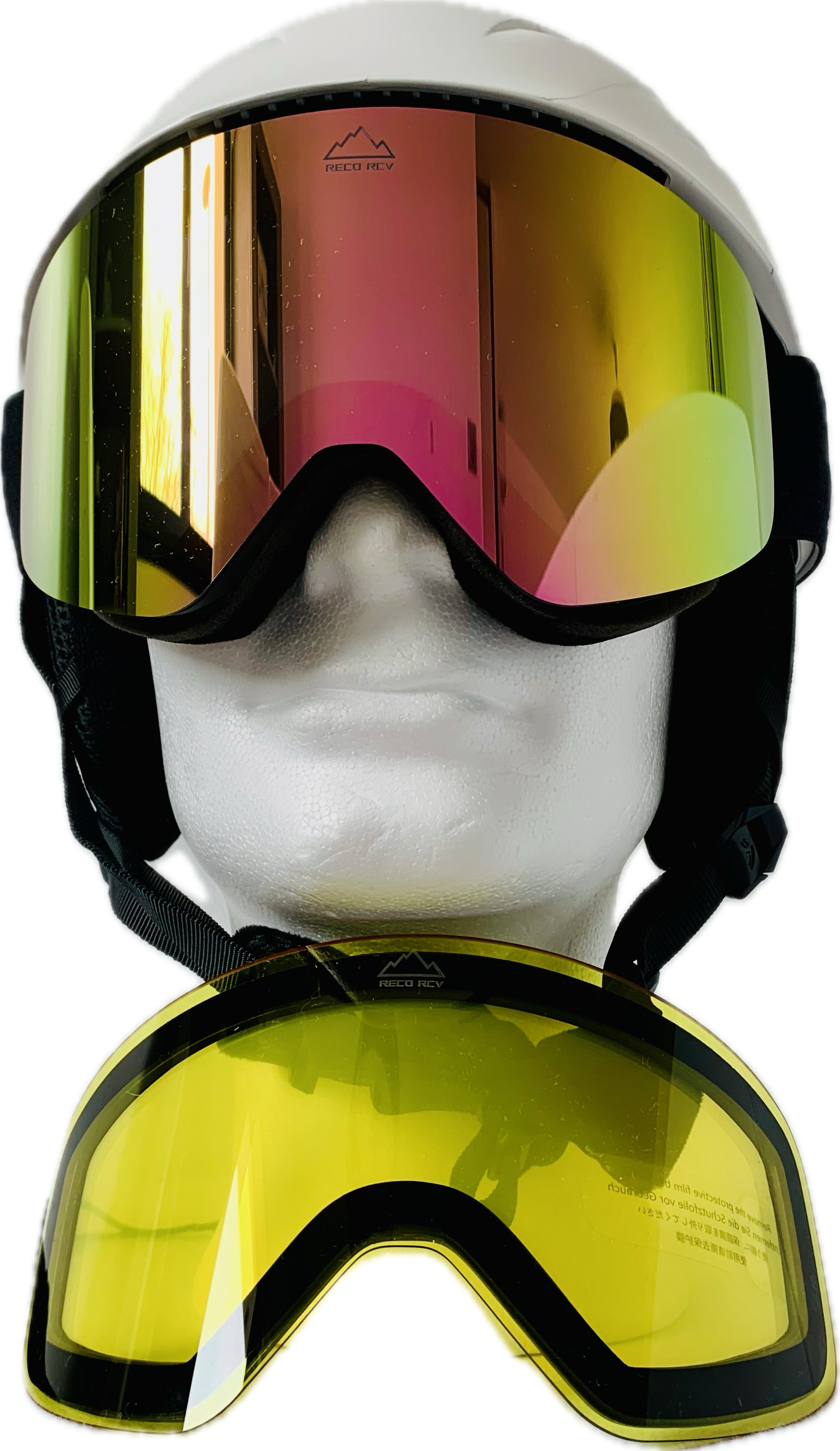 Pack 1 masque rose champagne + 1 écran jaune