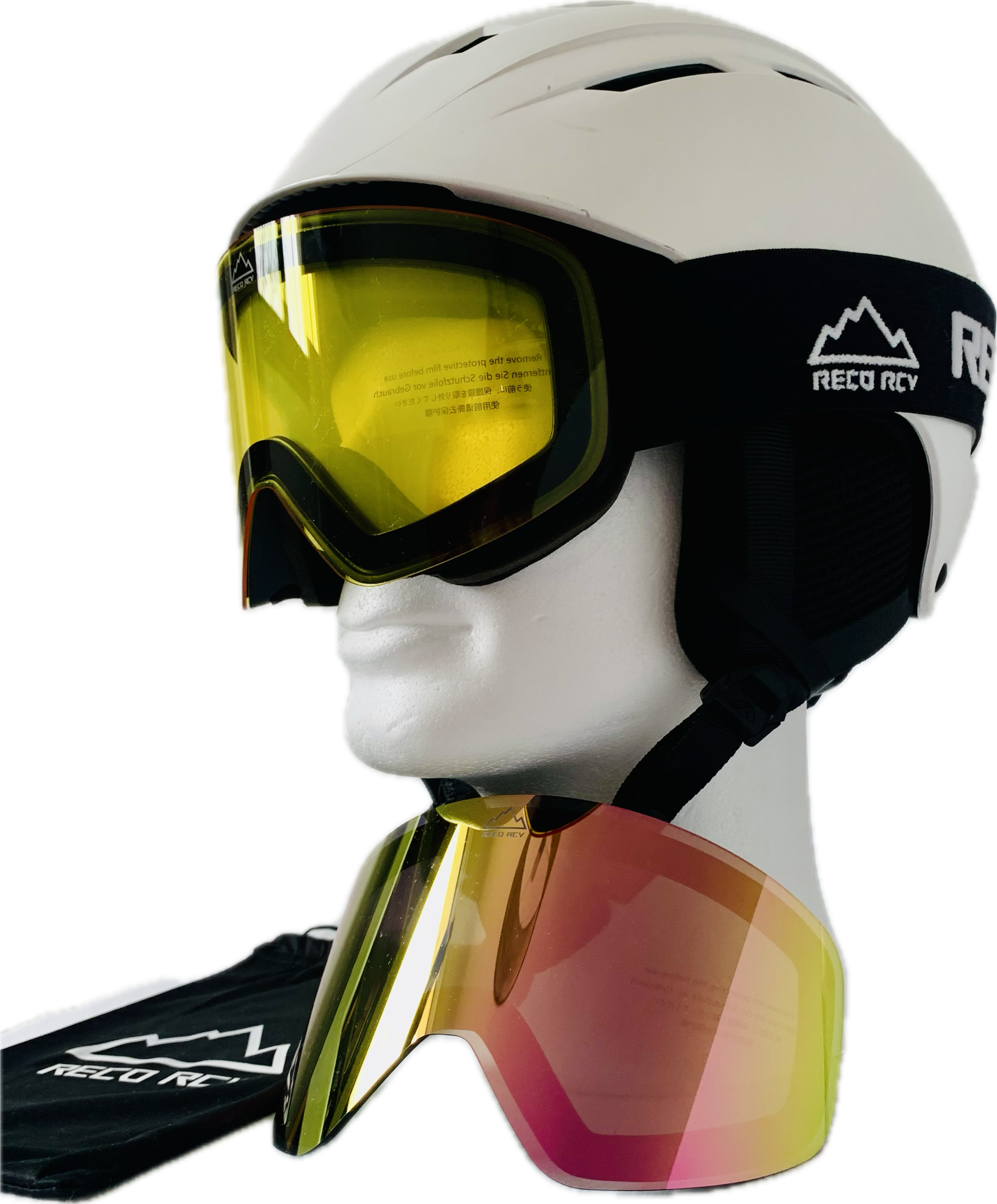 Pack 1 masque rose champagne + 1 écran jaune