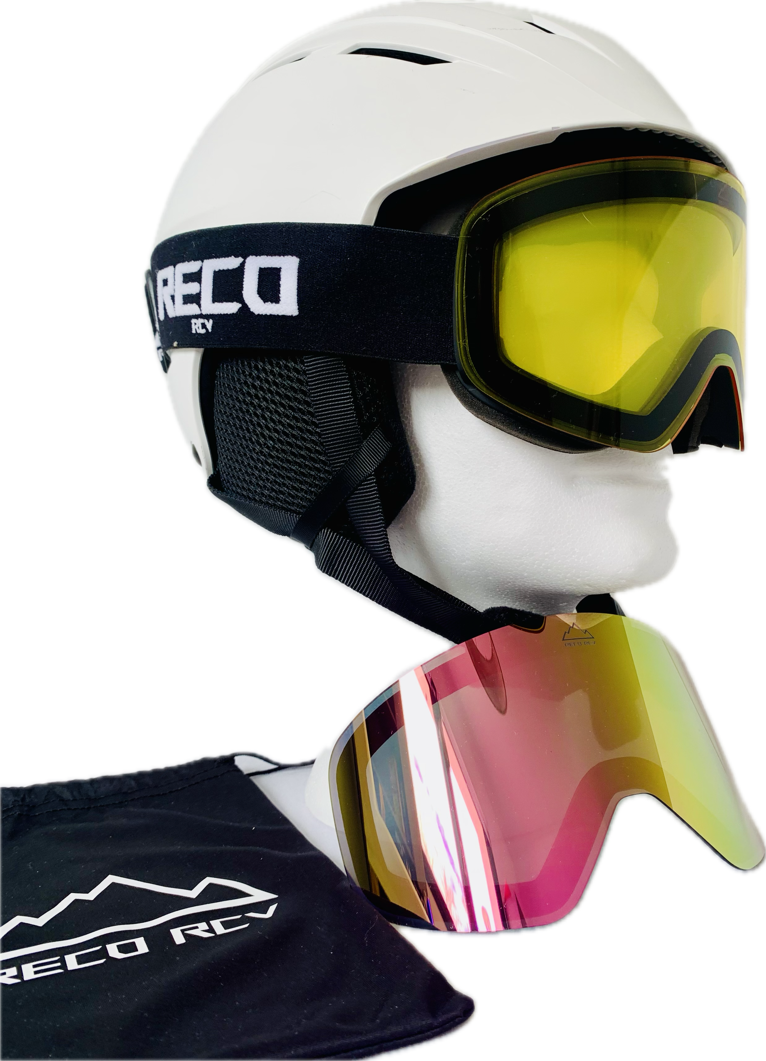 Pack 1 masque rose champagne + 1 écran jaune